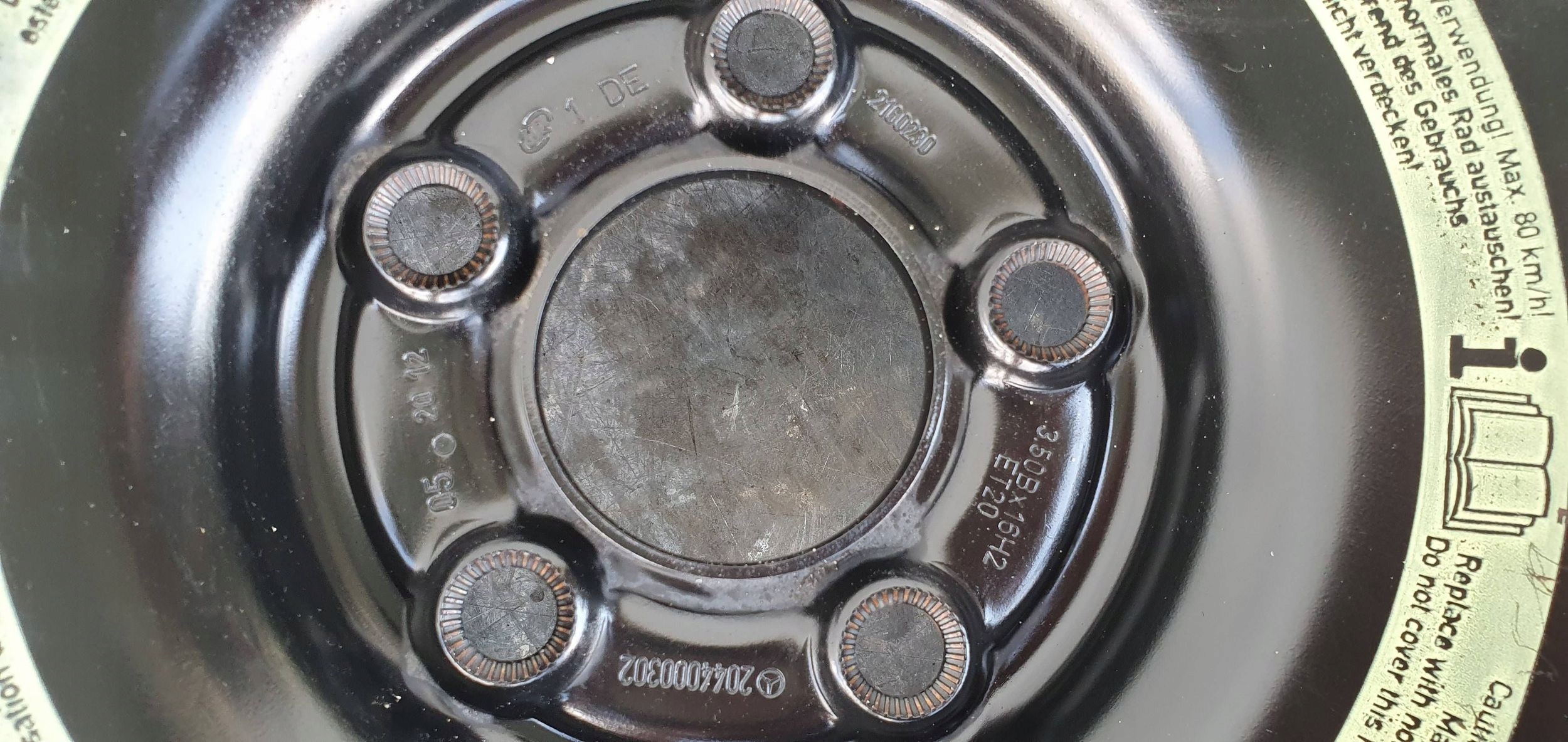 MERCEDES C W204 2044000302 REZERVA DOJAZDOVE KOLESO R16