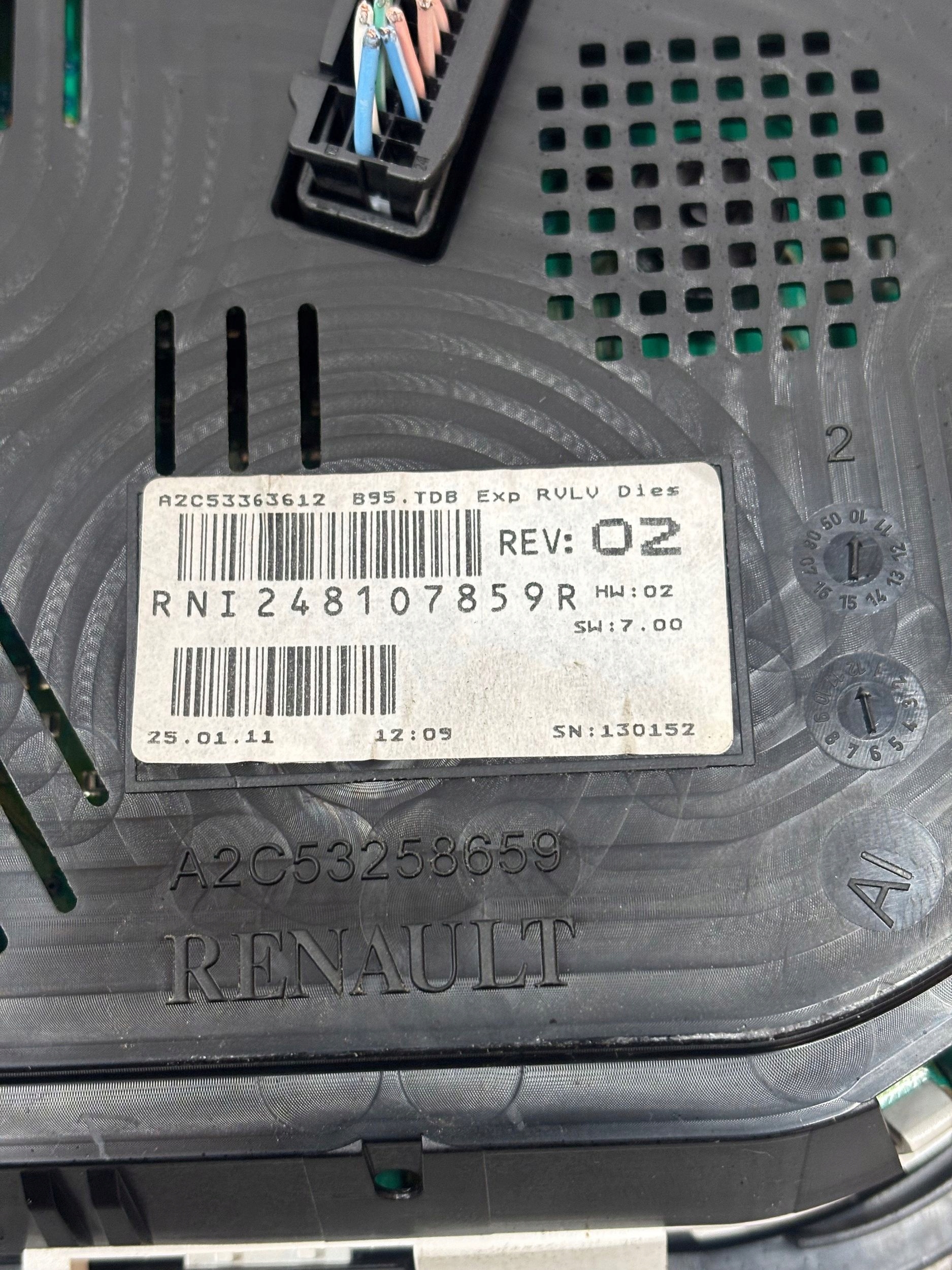 TACHOMETER BUDIKY RENAULT MEGANE III 3 1.5 DCI 248107859R