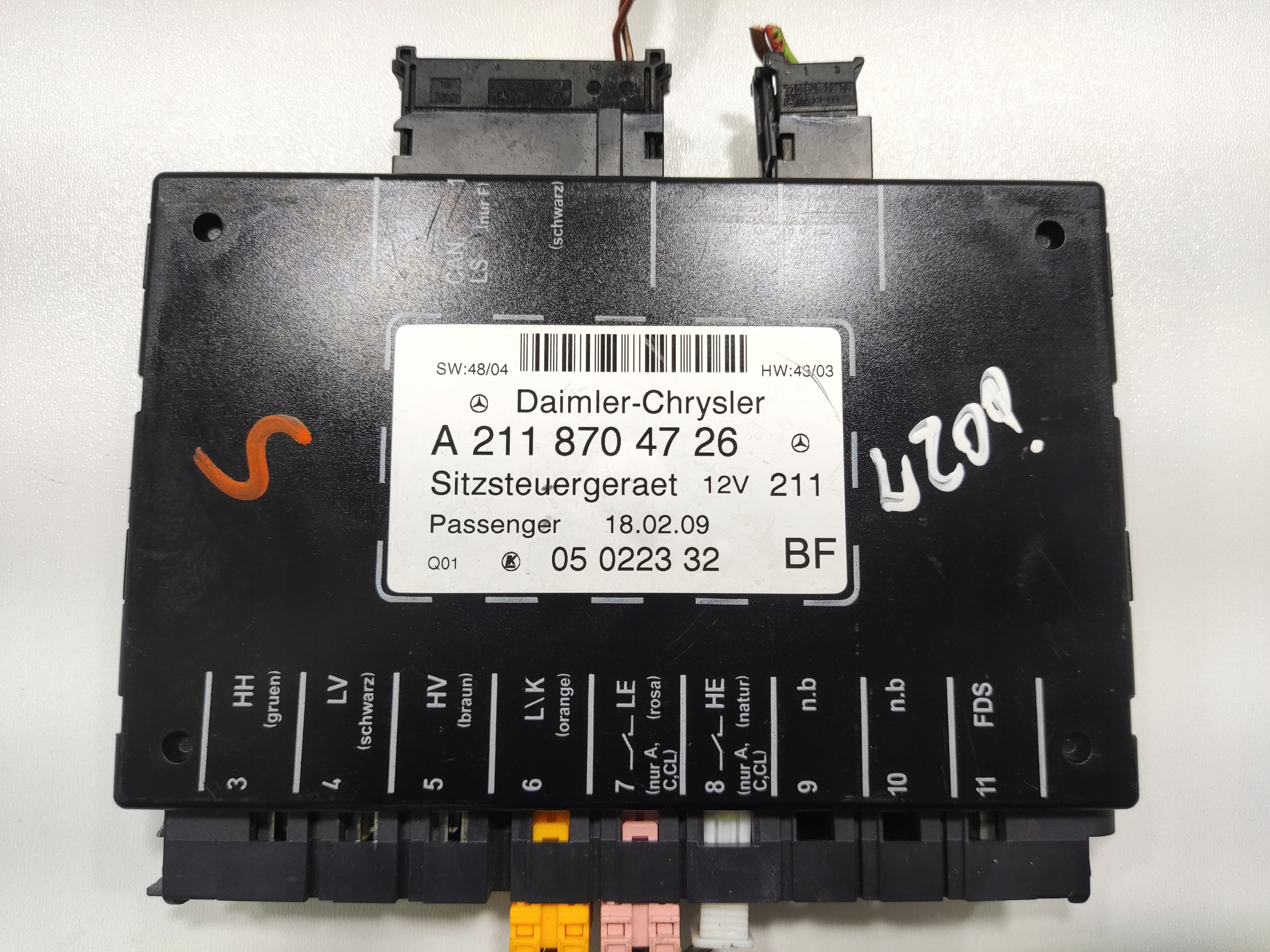 MODUL RIADIACA JEDNOTKA FOTELA MERCEDES CLK W209 209 A2118704726 2005-2009 LIFT