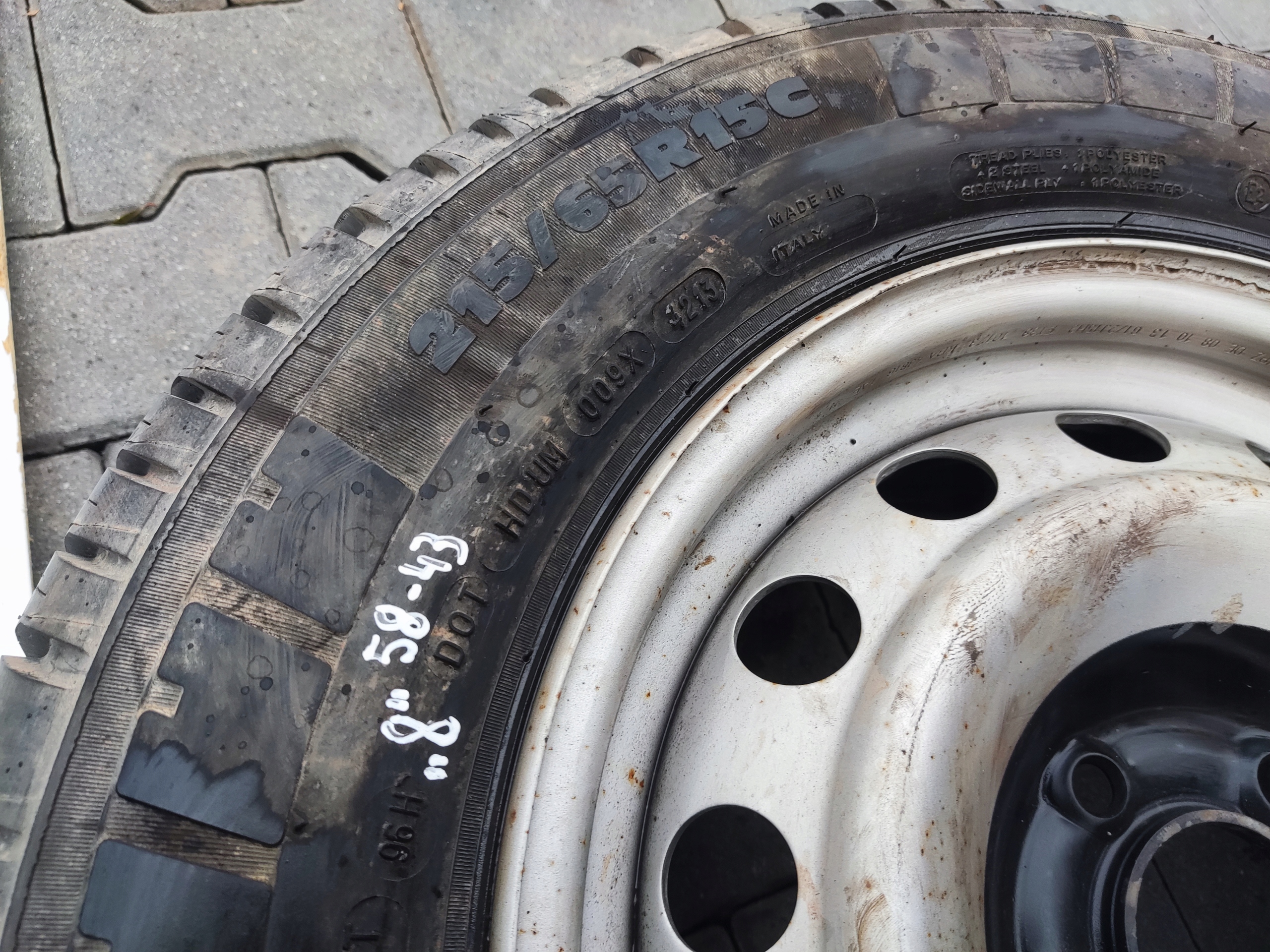REZERVA DOJAZDOVKA 15 5X108 JUMPY EXPERT SCUDO II 215/65R15C 2007-2013