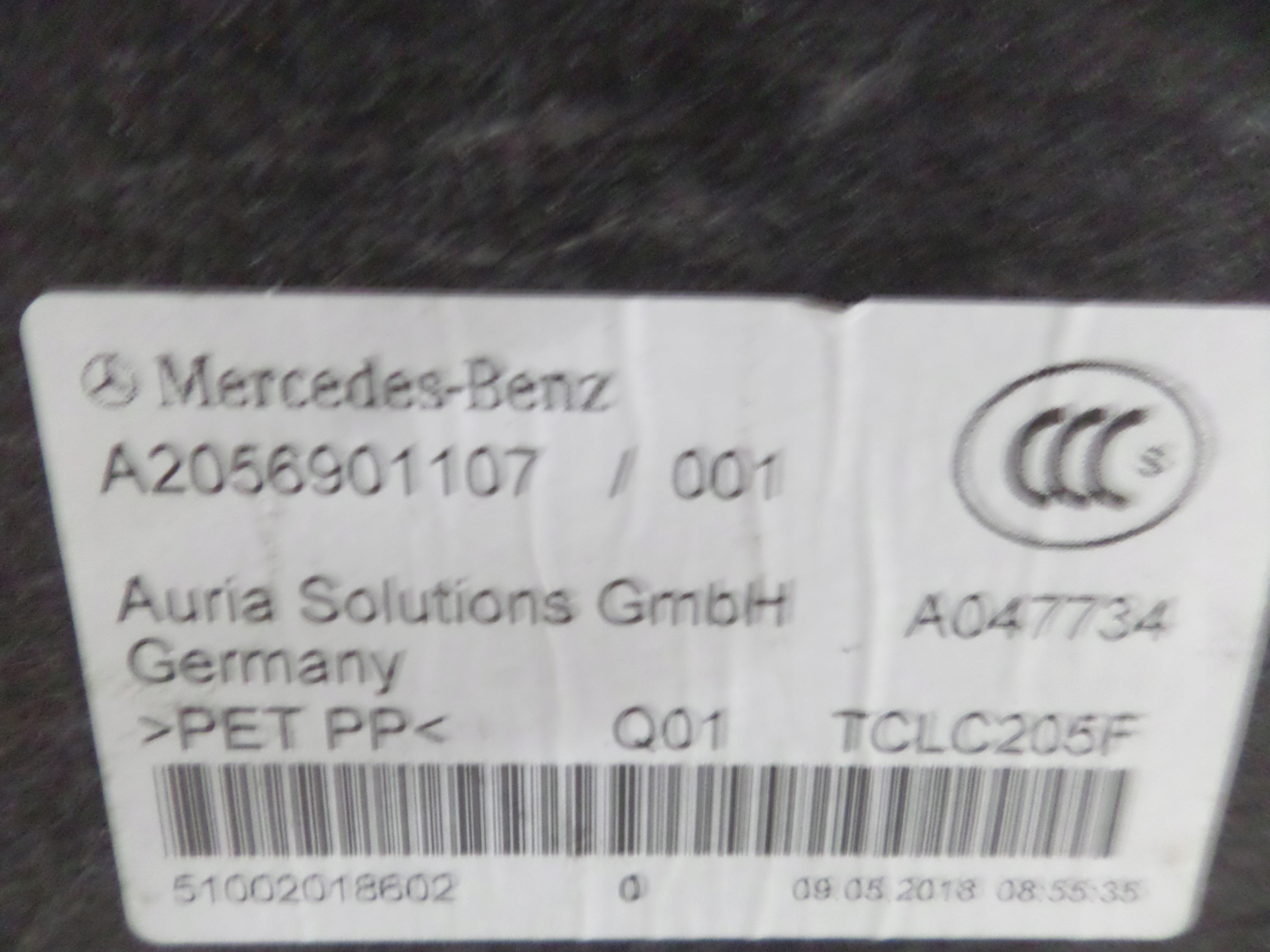 DNO KUFRA MERCEDES C KLASA W205 18-