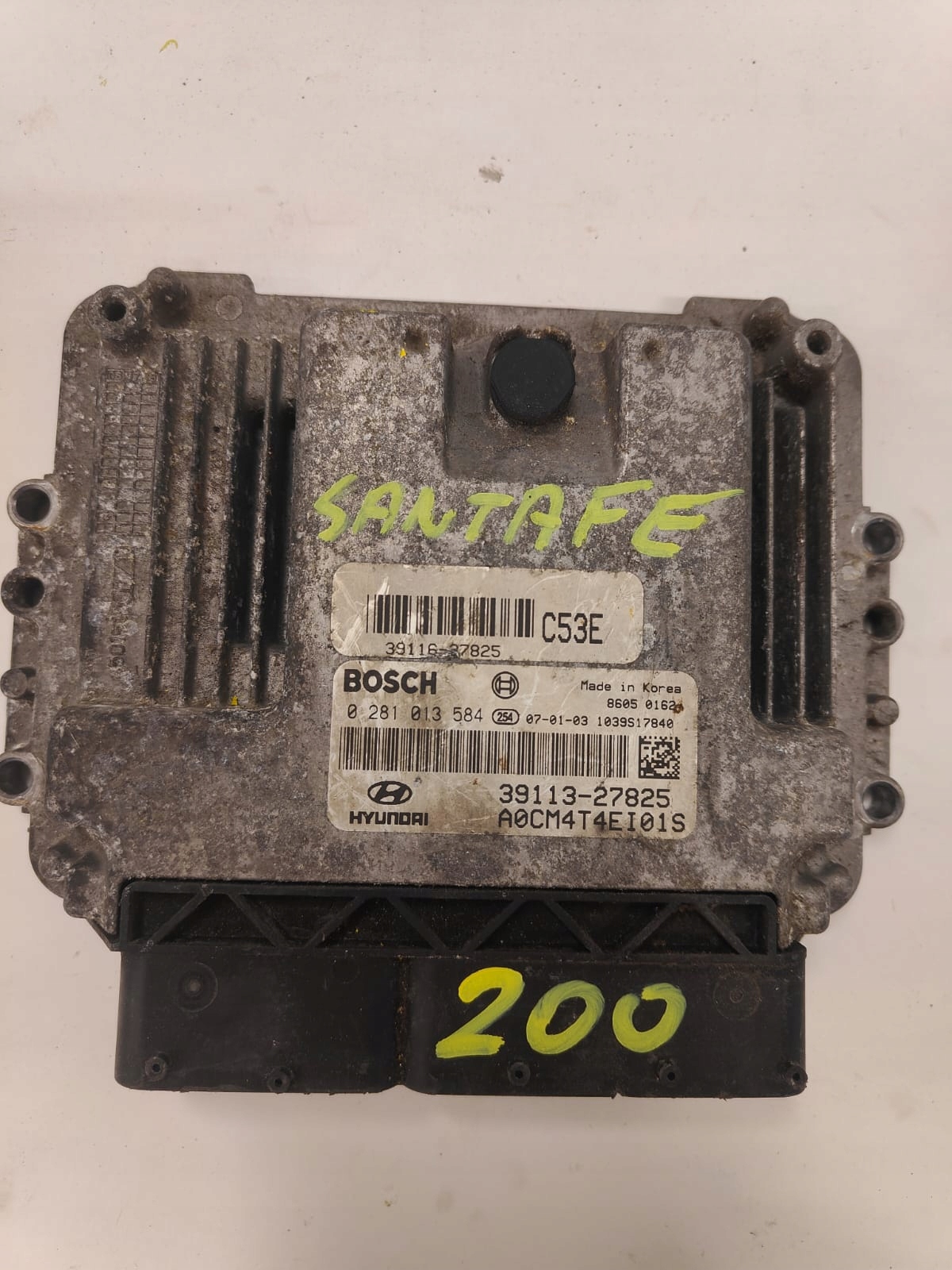 Hyundai Santa fe 0281013584 39113-27825 RIADIACA JEDNOTKA MOTORA