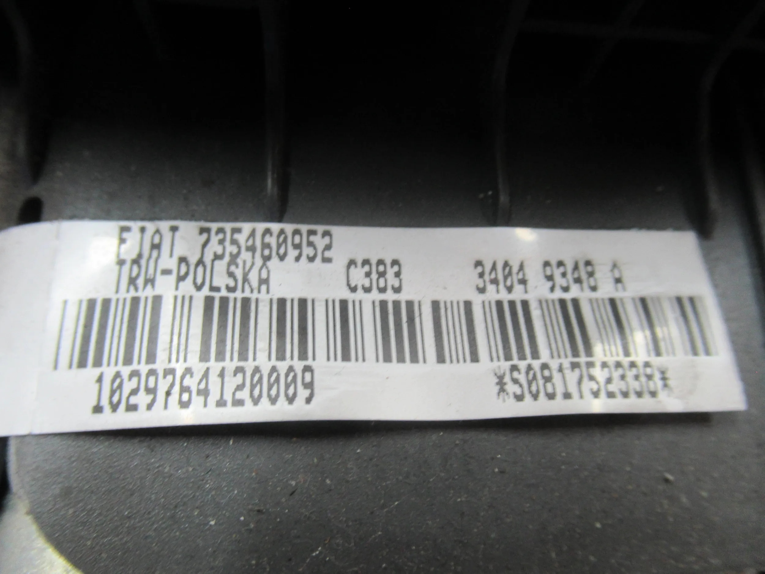 VOLANTOVÝ AIRBAG FIAT PANDA II 2