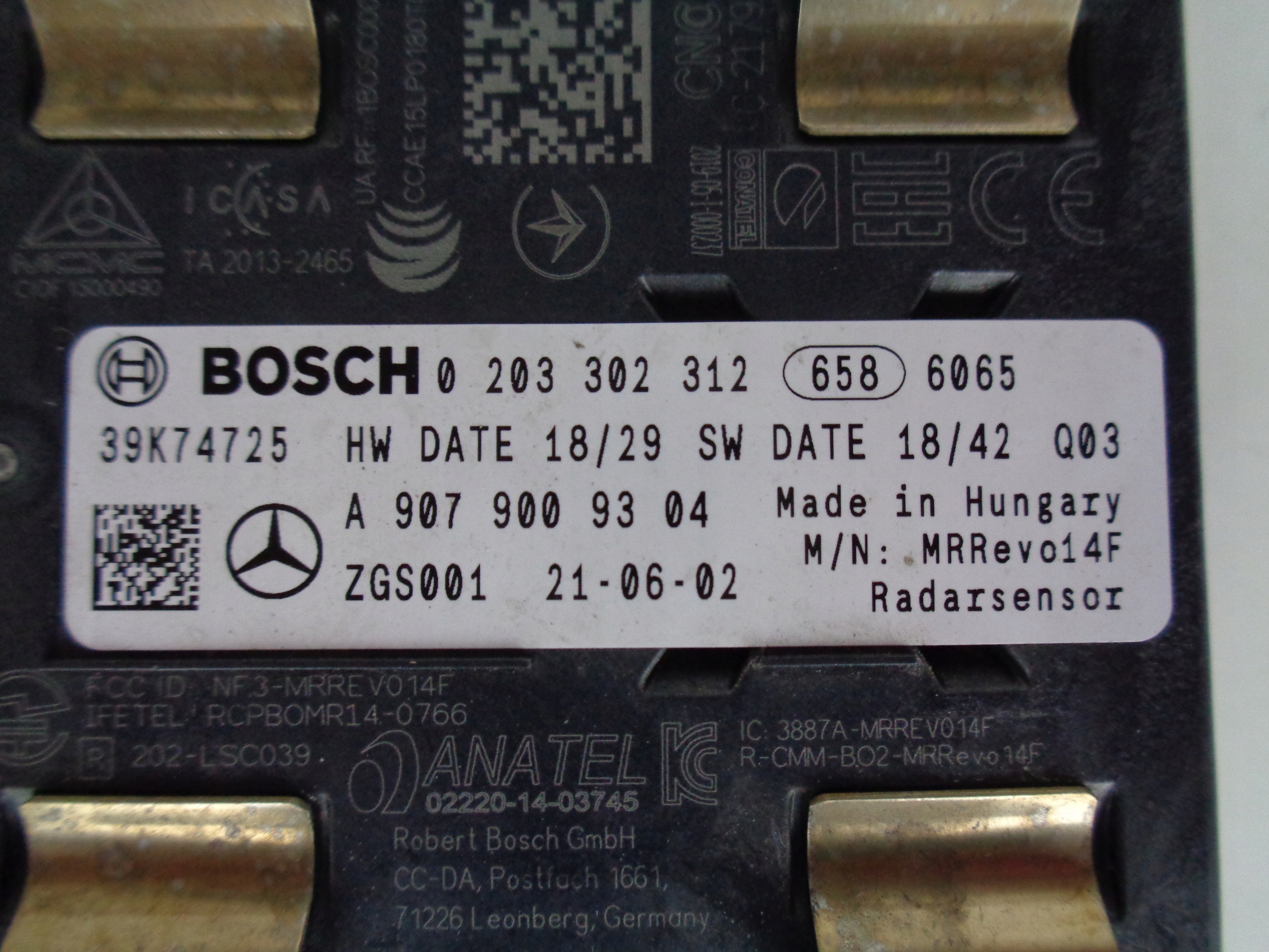 RADAR DISTRONIC ACC MERCEDES SPRINTER A9079009304