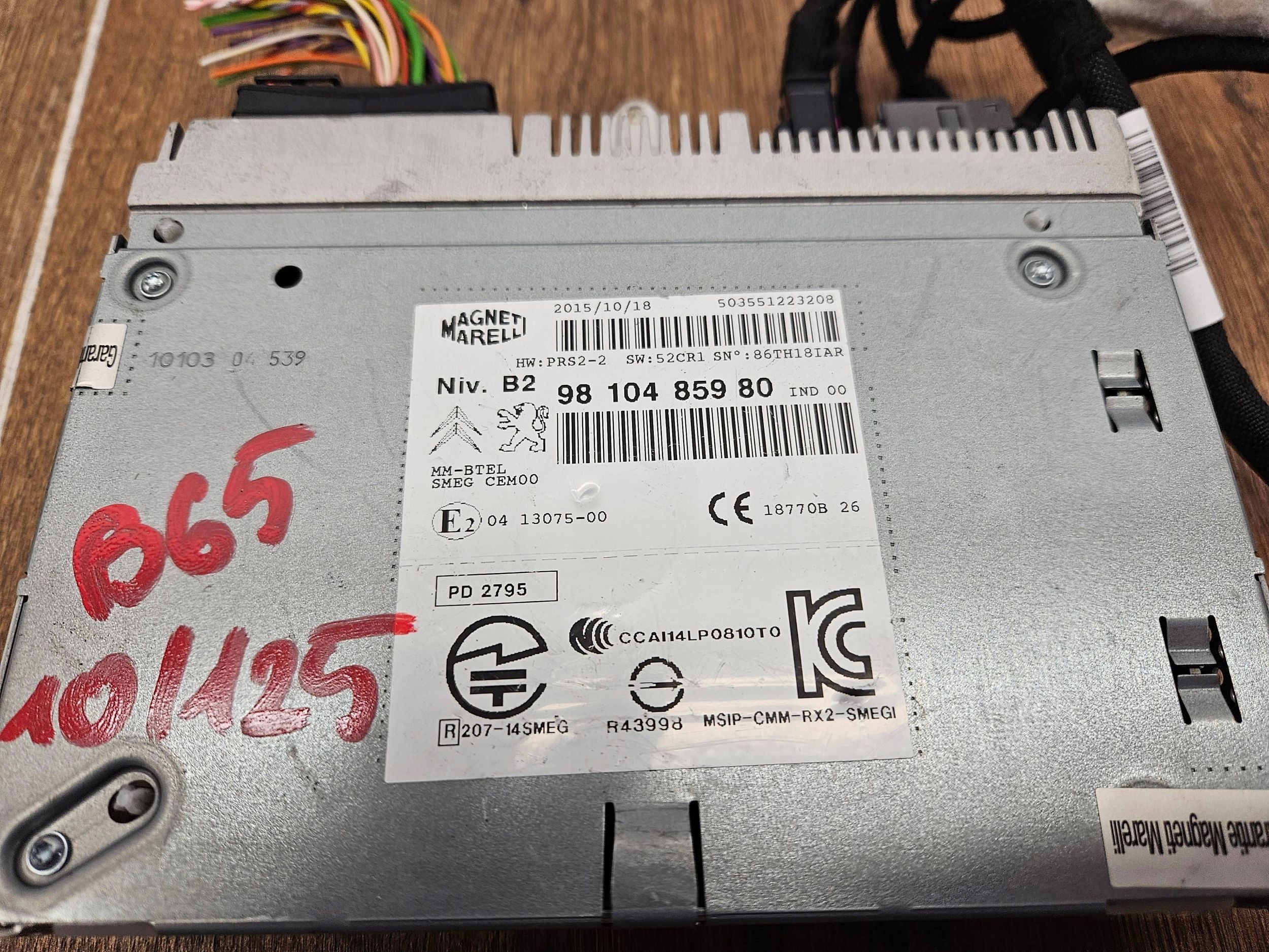 Citroen C4 Grand Picasso II 9810485980 RADIO