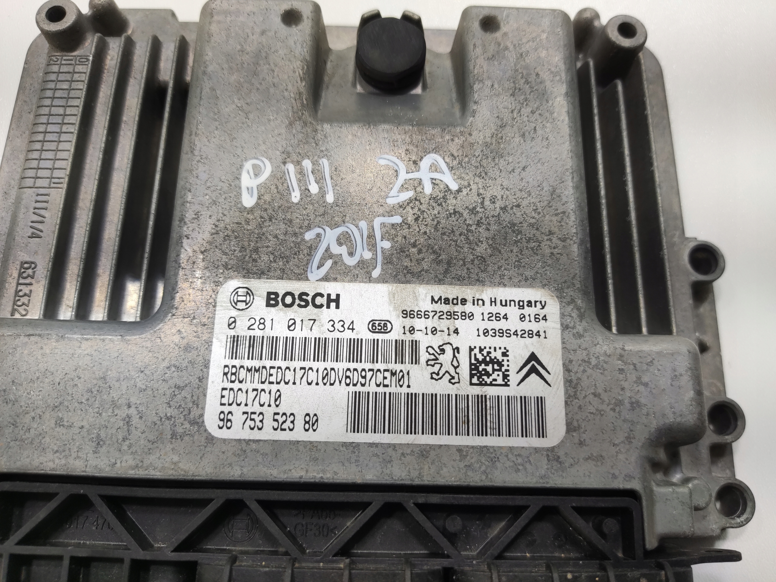 RIADIACA JEDNOTKA MOTORA PARTNER BERLINGO III 1.6 HDI 9675352380 0281017334 2012-18