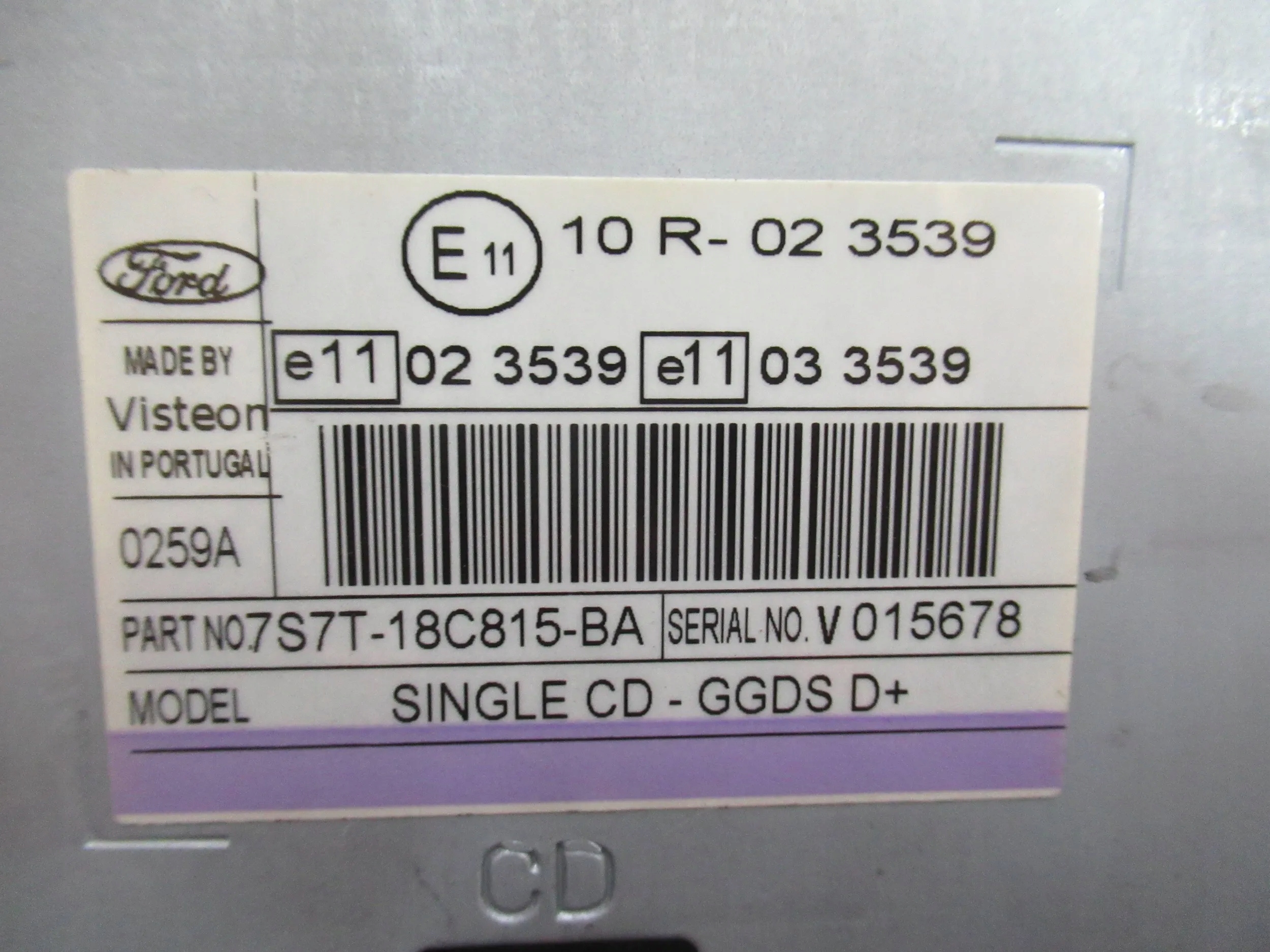 RADIO Ford Mondeo MK4 7S7T-18C815-BA