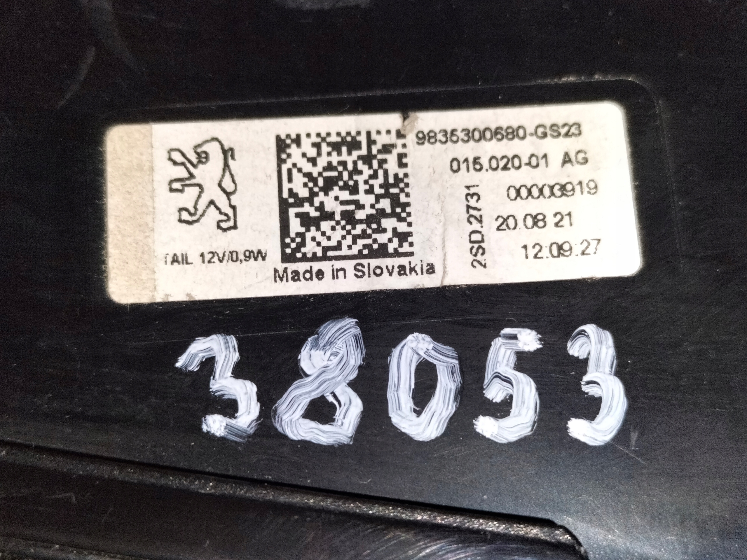 LAVE ZADNE SVETLO PEUGEOT 308 III T10 21-