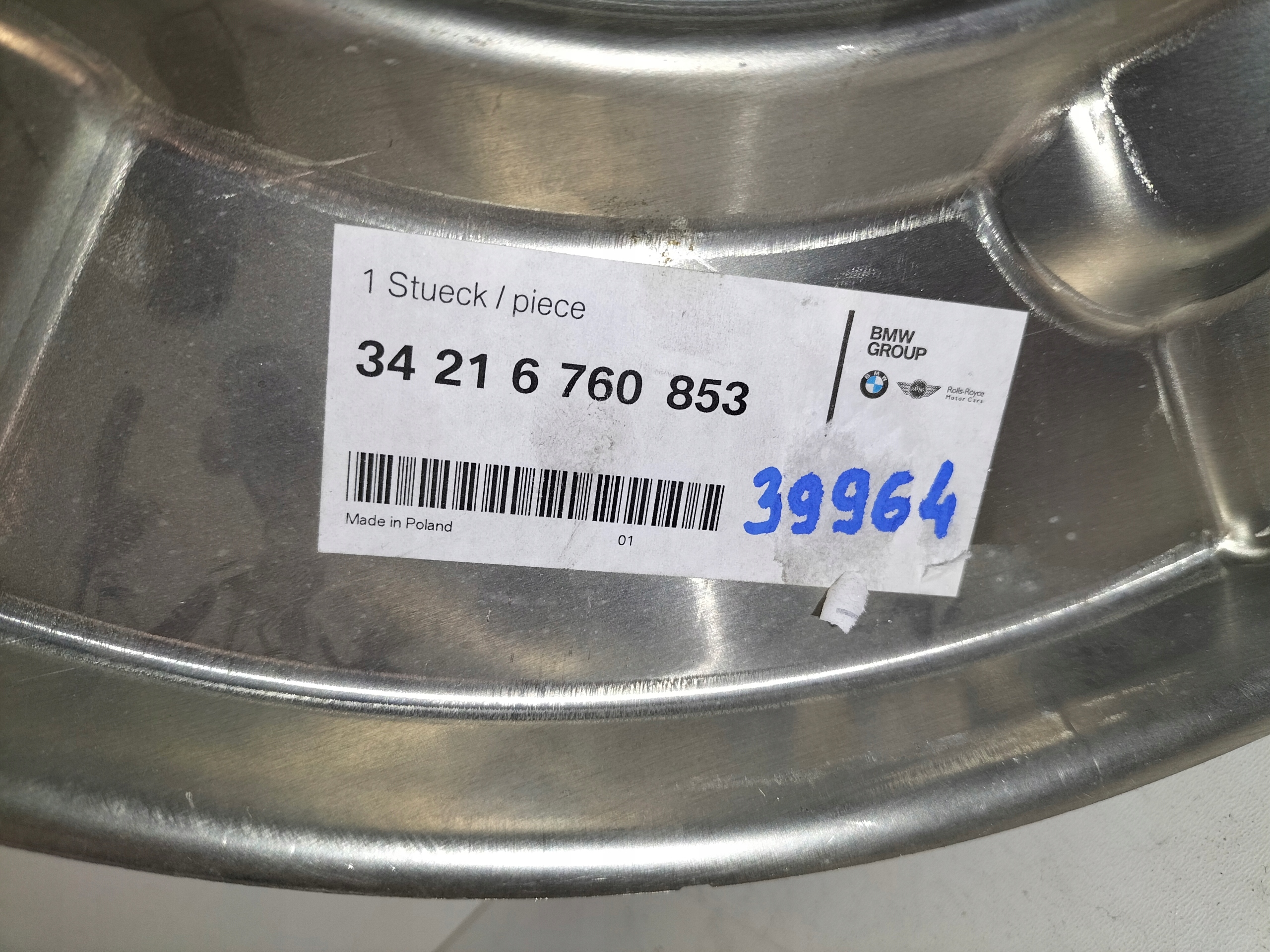 KRYT BRZDOVEHO KOTUCA  ZADNA LAVA BMW 5 E60 03- BMW 6 E63 04-
