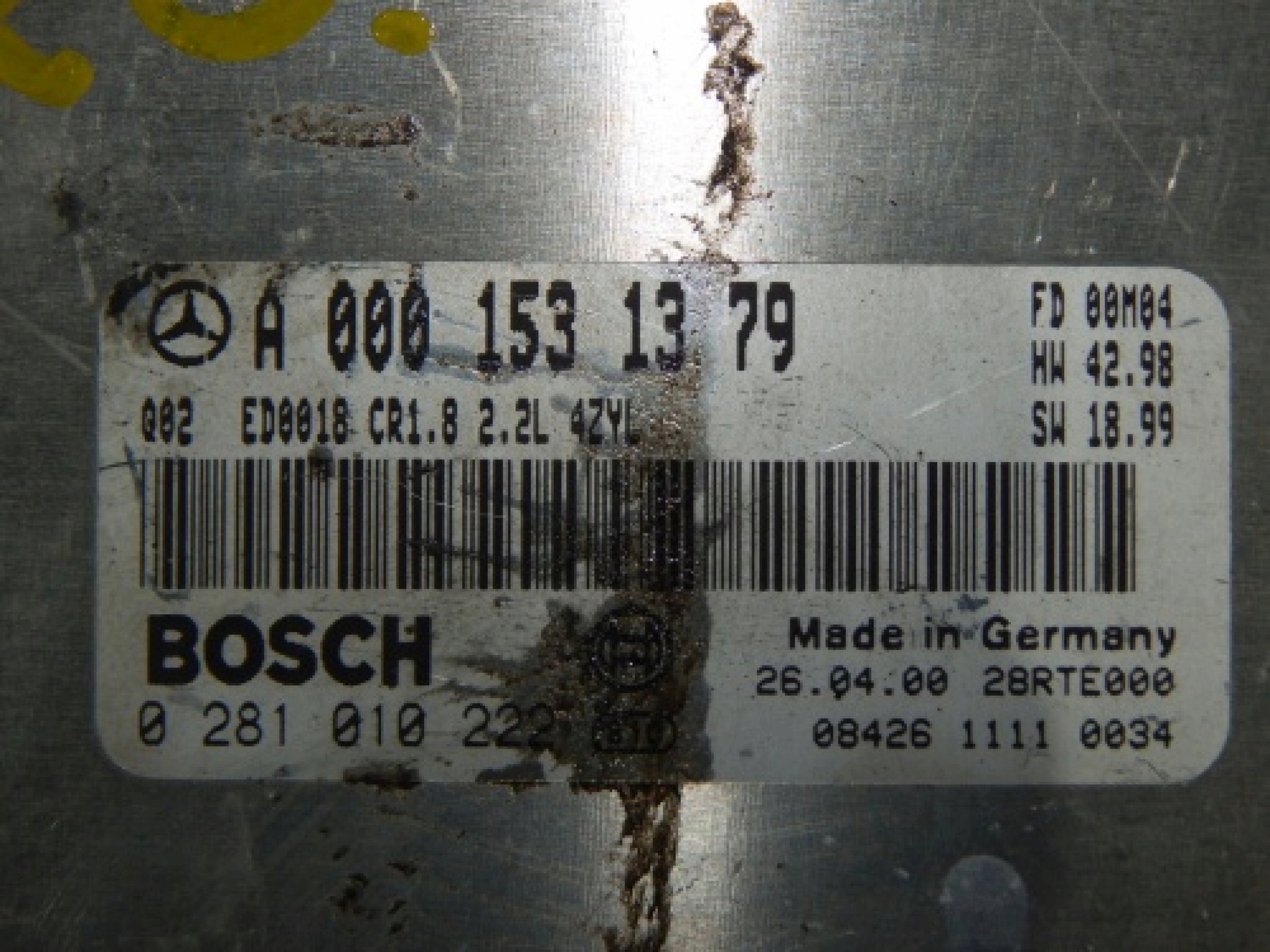 RIADIACA JEDNOTKA MOTORA MERCEDES w202 0281010222 2.2 cdi
