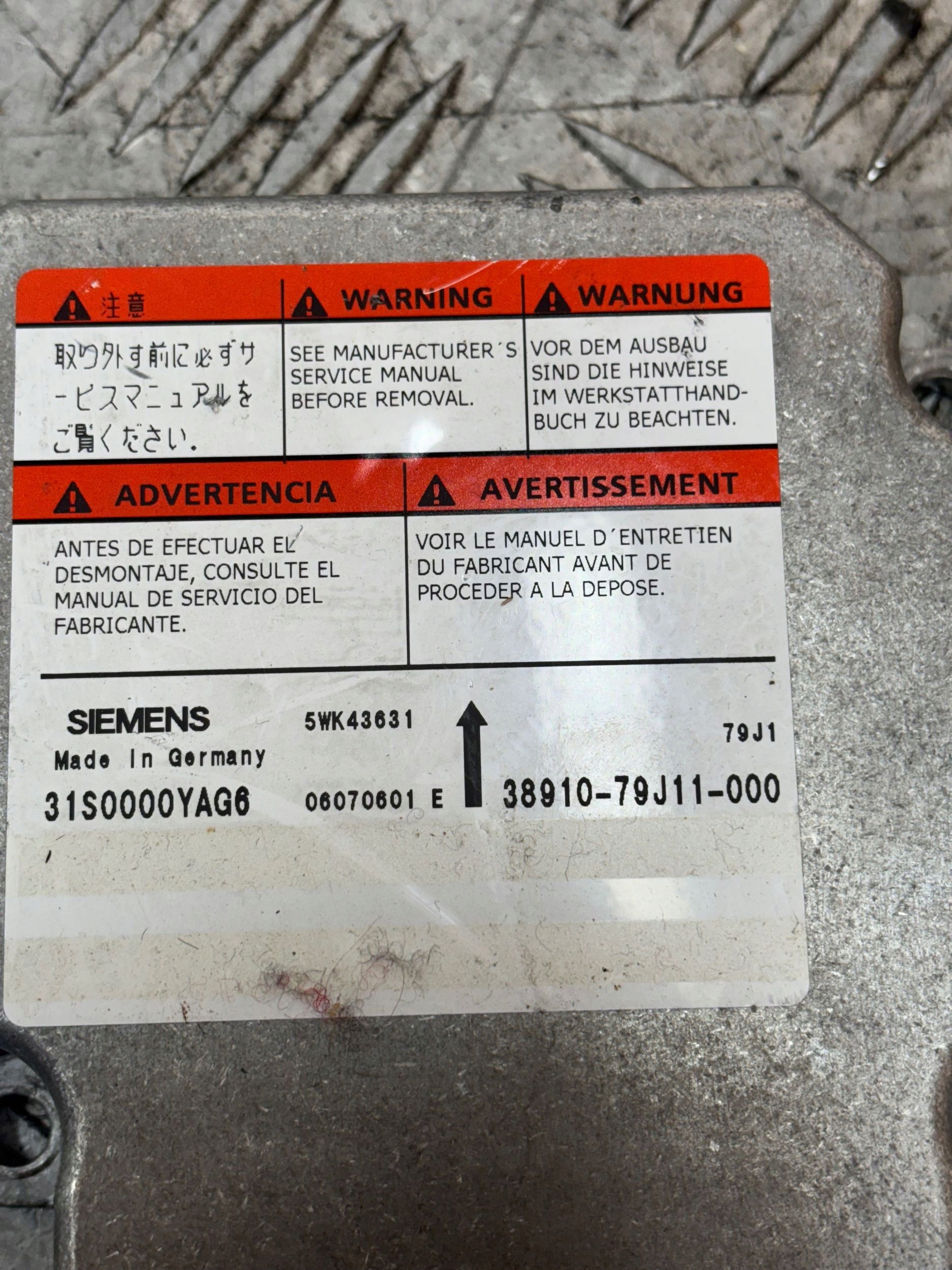 RIADIACA JEDNOTKA RIADIACA JEDNOTKA AIRBAGOV FIAT SEDICI SX4 38910-79J11-000