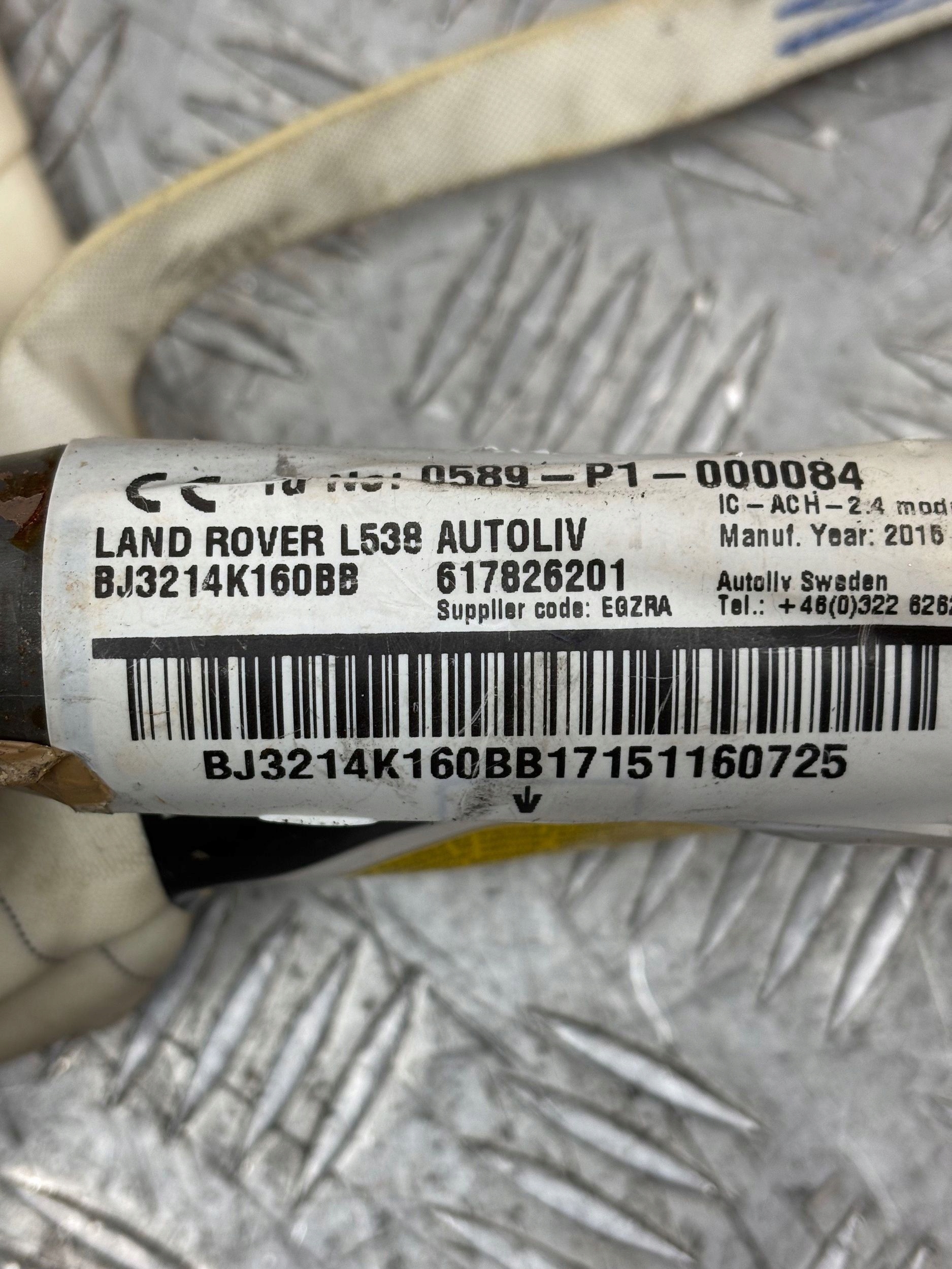 LAVY STROPNY AIRBAG LAND ROVER EVOQUE