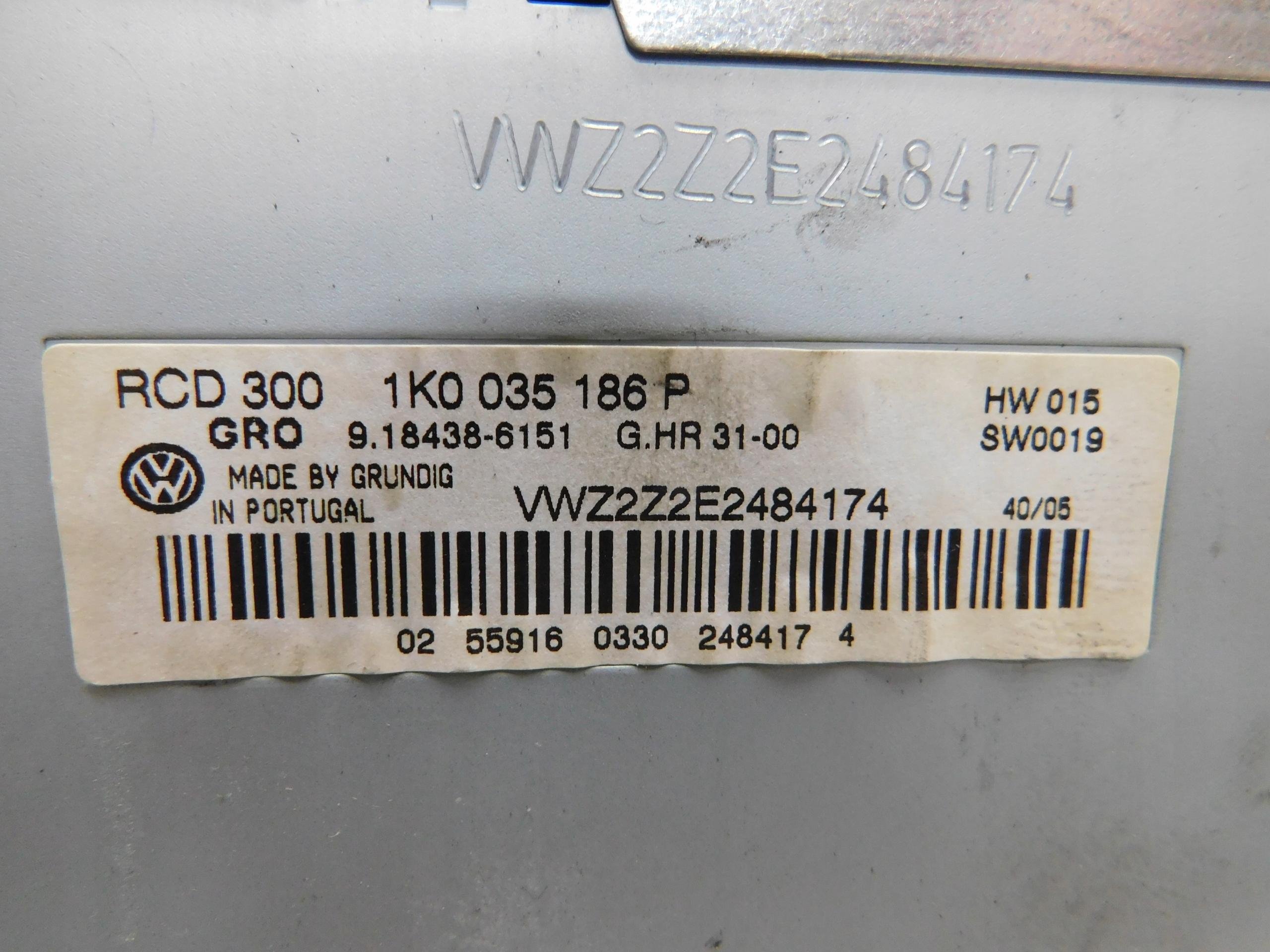 RADIO VOLKSWAGEN PASSAT B6 1K0035186P