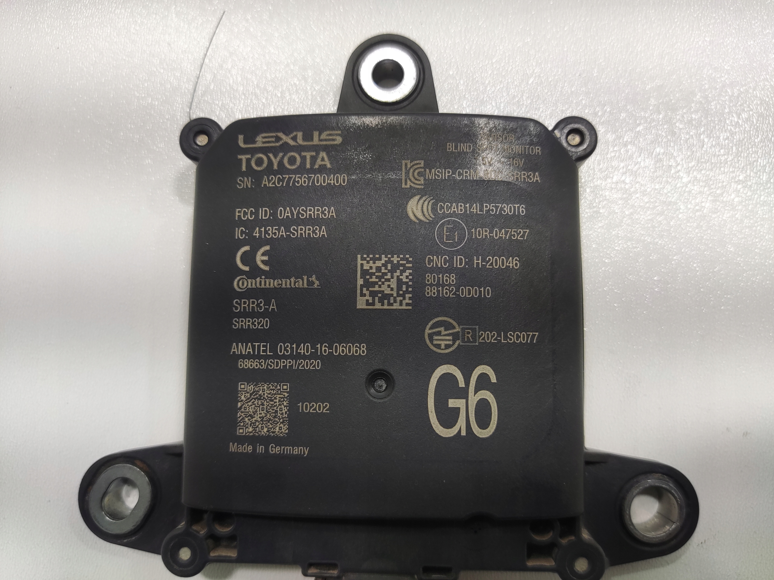 RADAR CIDLO SENZOR MRTVEHO UHLA TOYOTA YARIS CROSS 2020-2025 88162-0D010