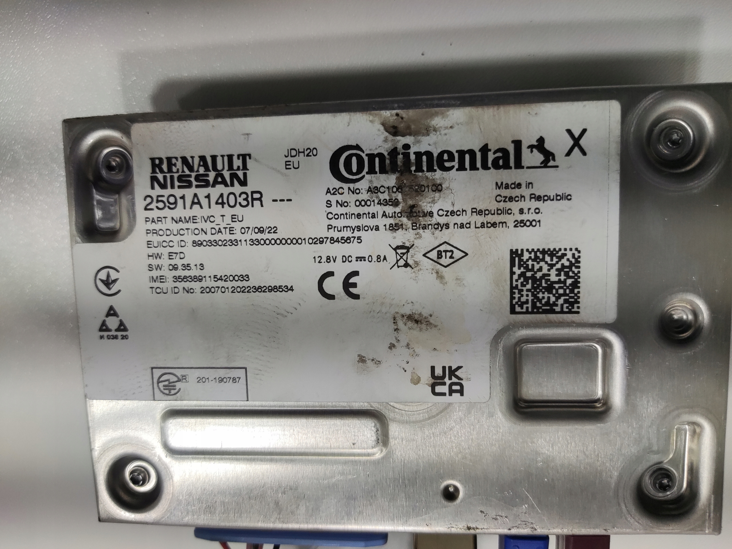 MODUL RADIA NAVIGACIE RENAULT ZOE II 2591A1403R 2019-2024