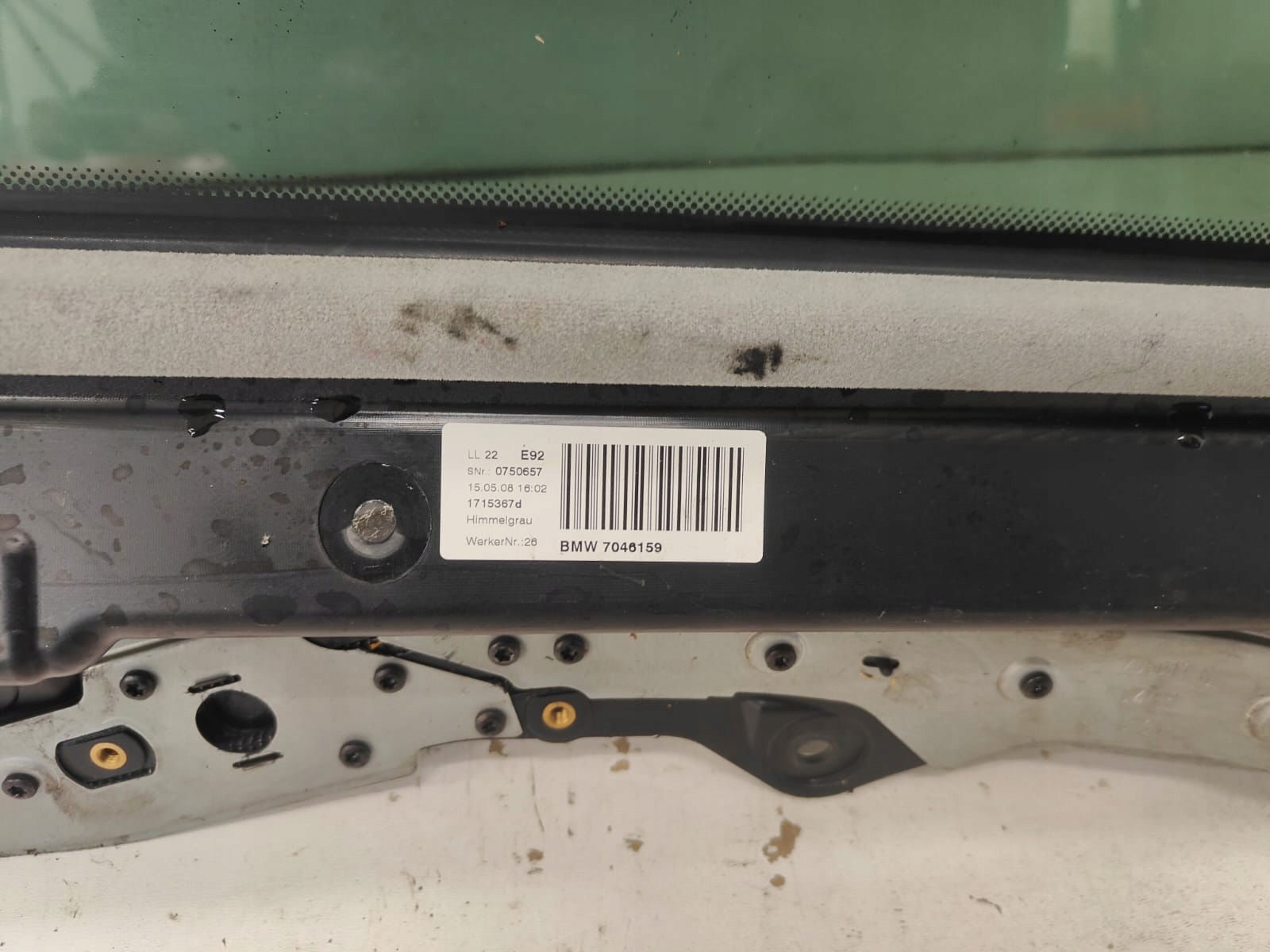 BMW e92 7046159 STREŠNÉ OKNO SKLENENA STRECHA