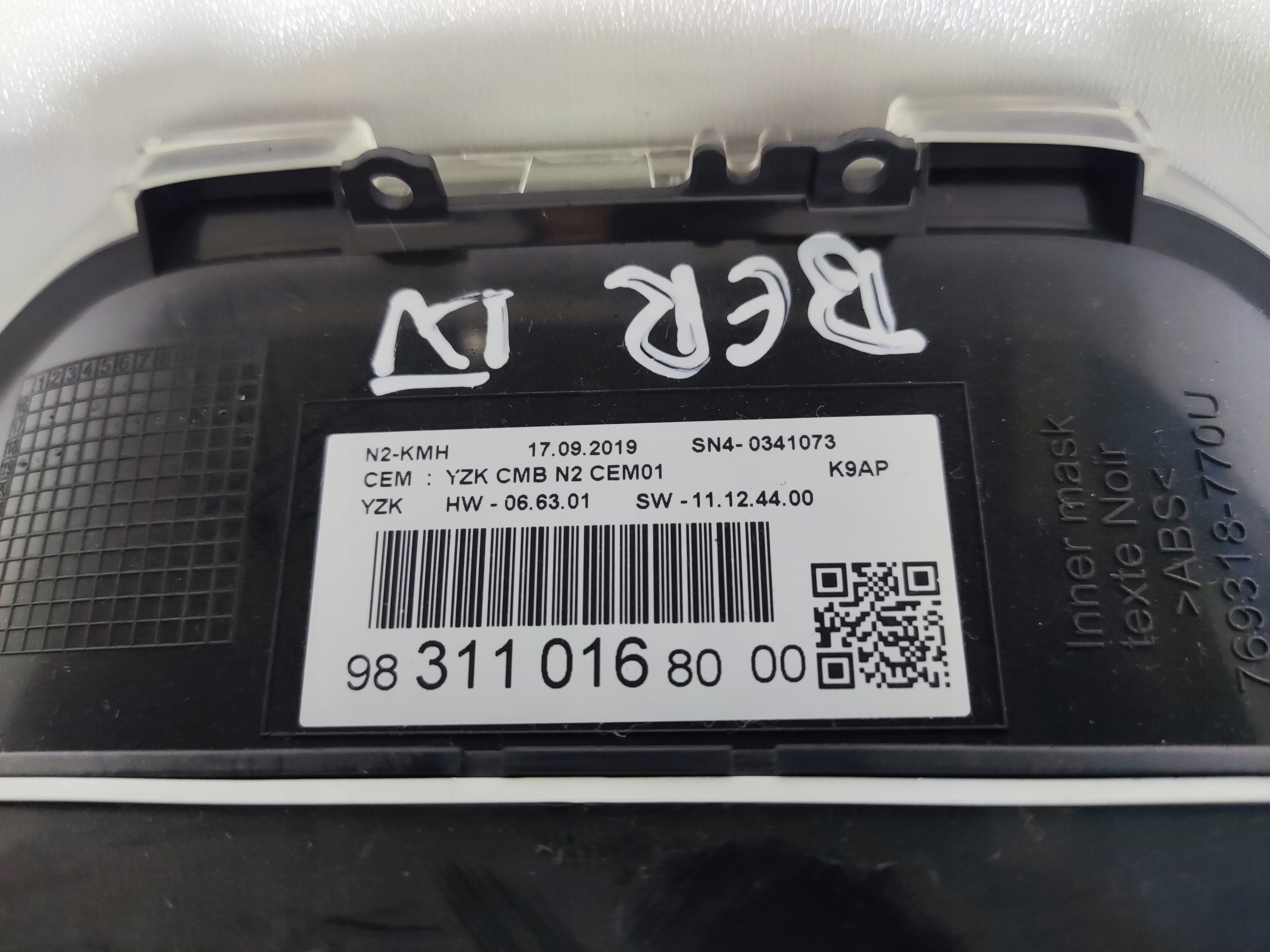TACHOMETER BUDIKY CITROEN BERLINGO PARTNER IV 1.5 B-HDI BLUEHDI 9831101680 2019-2024