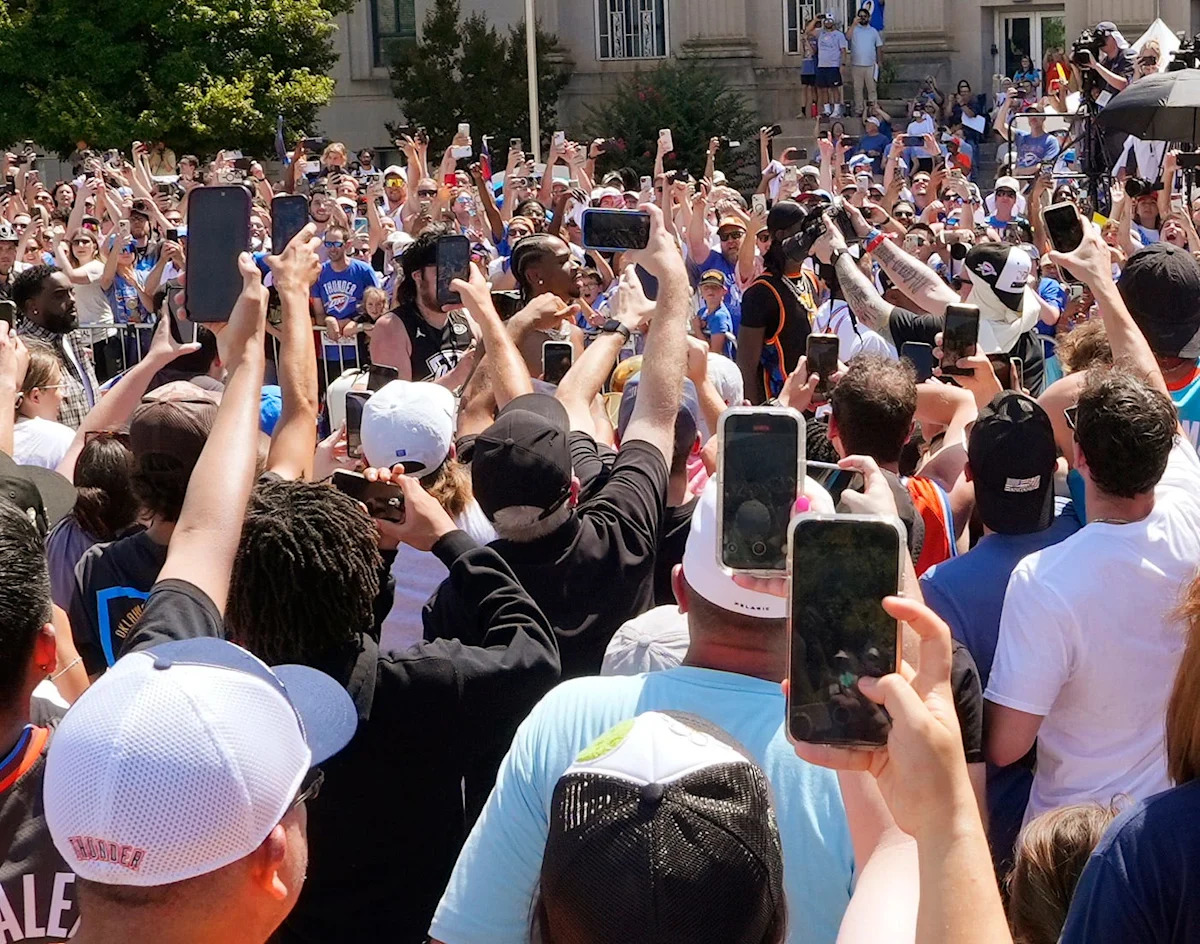 How big was the Okc Thunder parade attendance? What employees have said social media How big was the Okc Thunder parade attendance? What employees have said social media