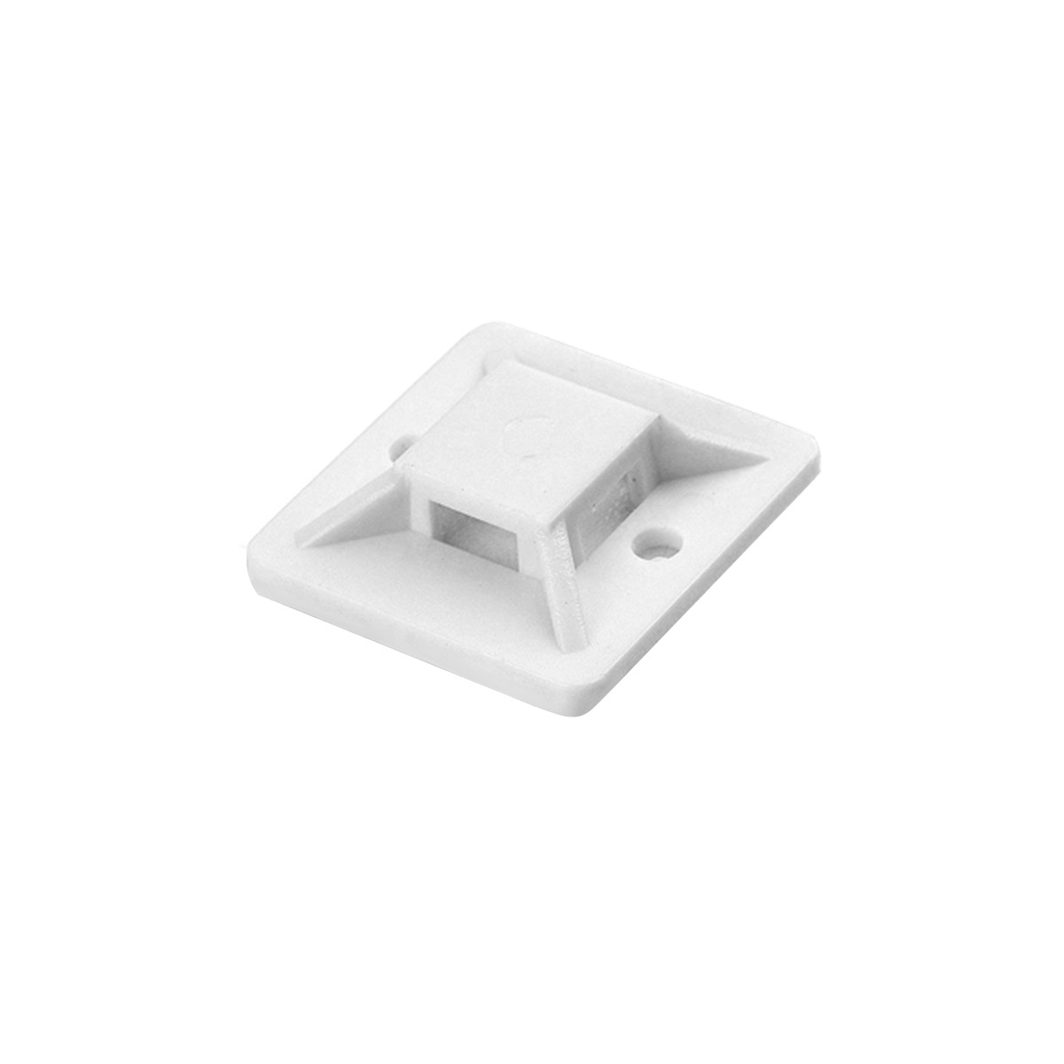 ORNO DRŽAČ VEZICA SAMOLJEPLJIVI 20x20x6,1mm (max. 4,8mm) BIJELI, 10/1