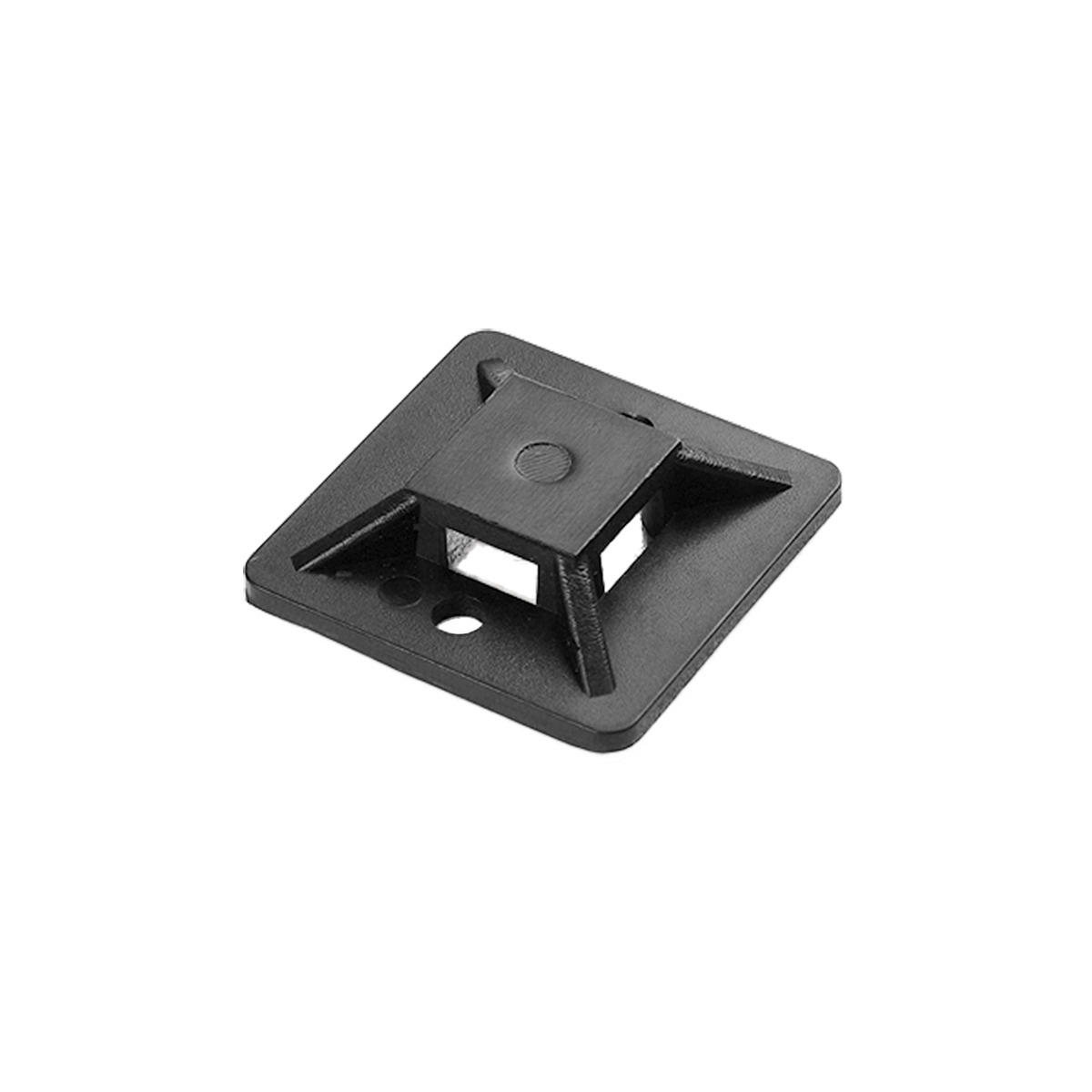 ORNO DRŽAČ VEZICA SAMOLJEPLJIVI 20x20x6,1mm (max. 4,8mm) CRNI, 10/1