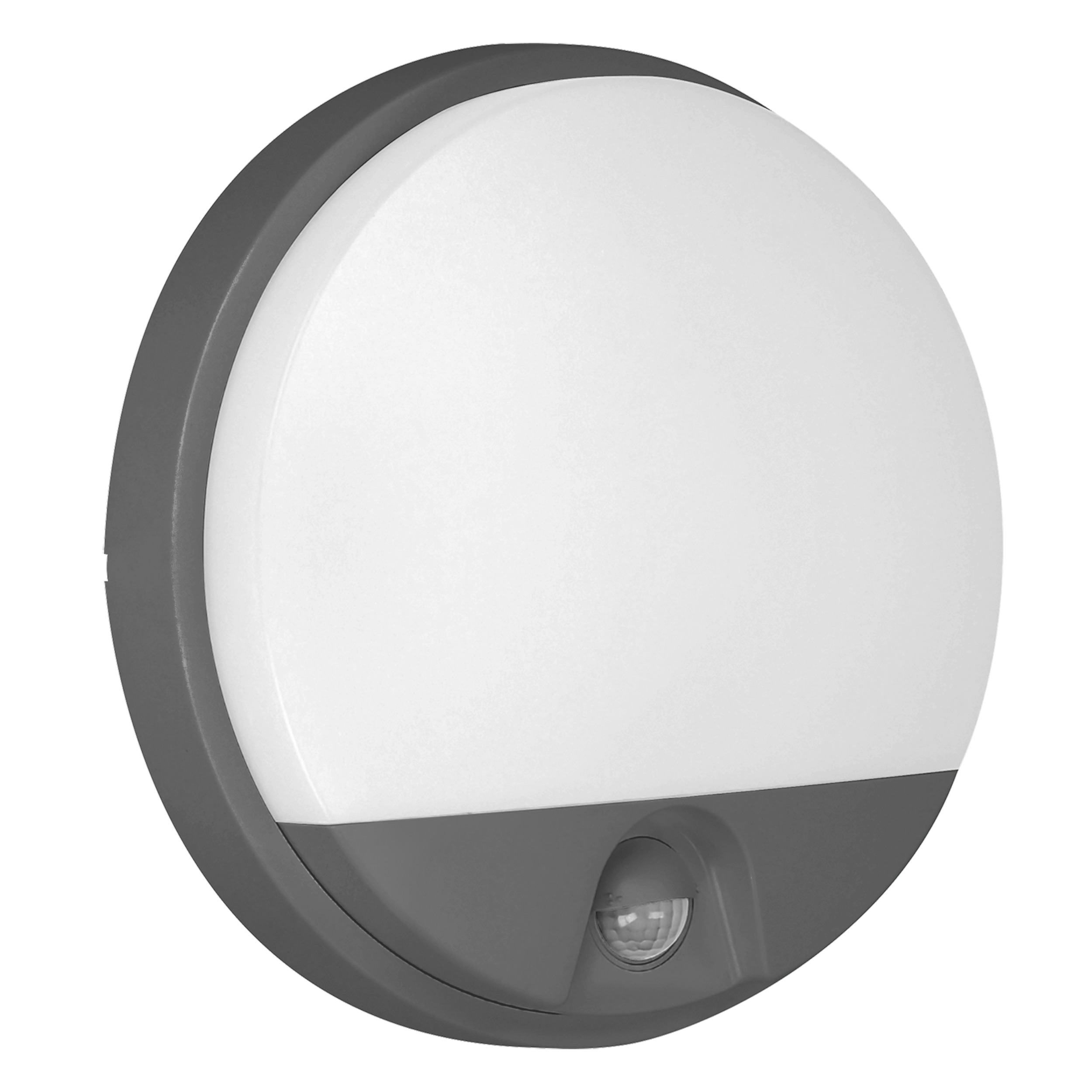 *ORNO LED SVJ. “AGAT” (ONYX) SA PIR SENZ. 15W, 1200lm, 4000K, SIVA, IP54(AD-OP.)