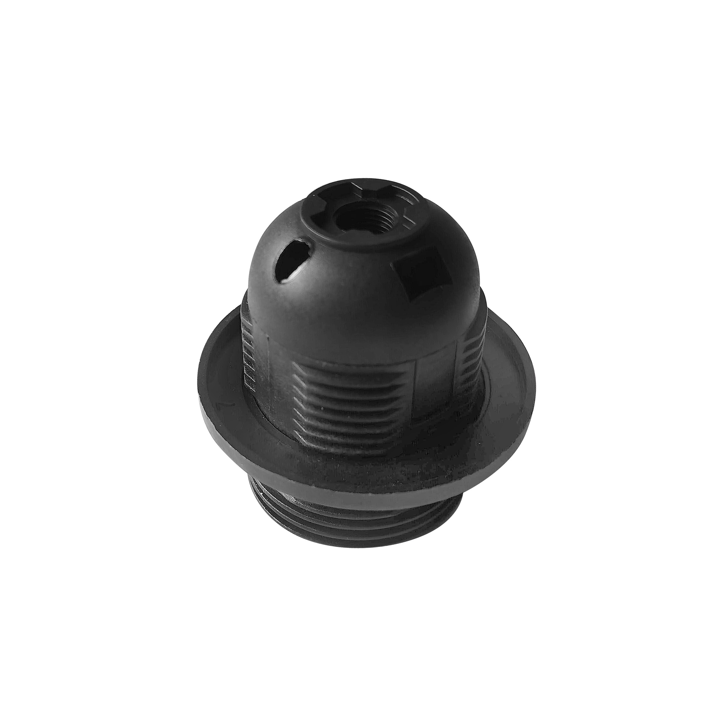 ORNO GRLO E27 PLASTIČNO S PRSTENOM (LUSTER GRLO), CRNO