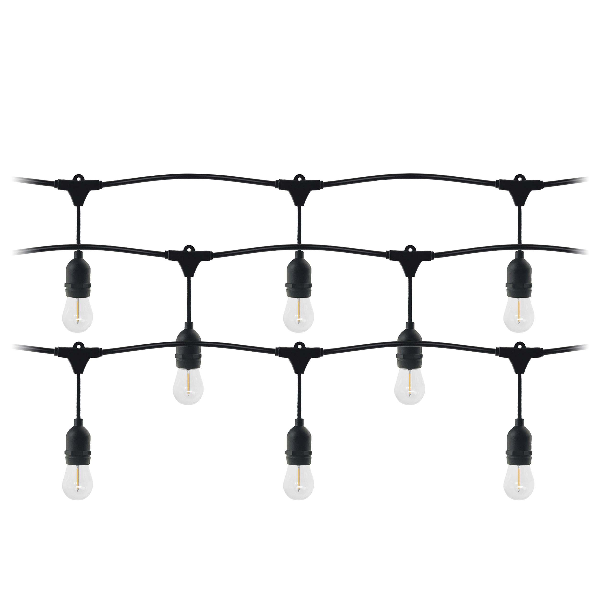 ORNO GIRLANDA 15m, 15xE27, 15+1 LED ŽAR. 1W, 3000K, IP44 (NOVO)