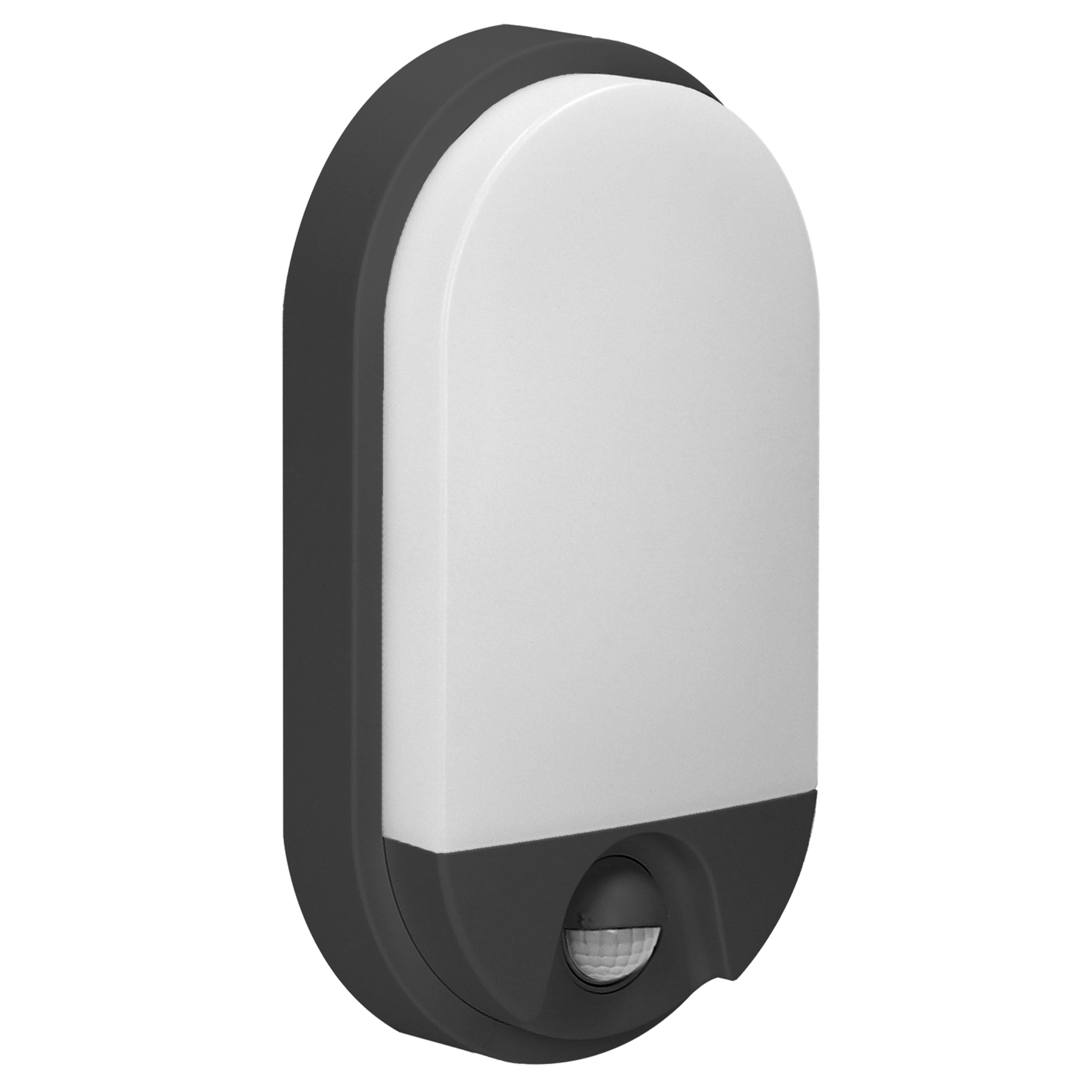 ORNO LED SVJ. “NEFRYT” (OPAL) SA PIR SENZ., 10W, 800lm, IP54, CRNA