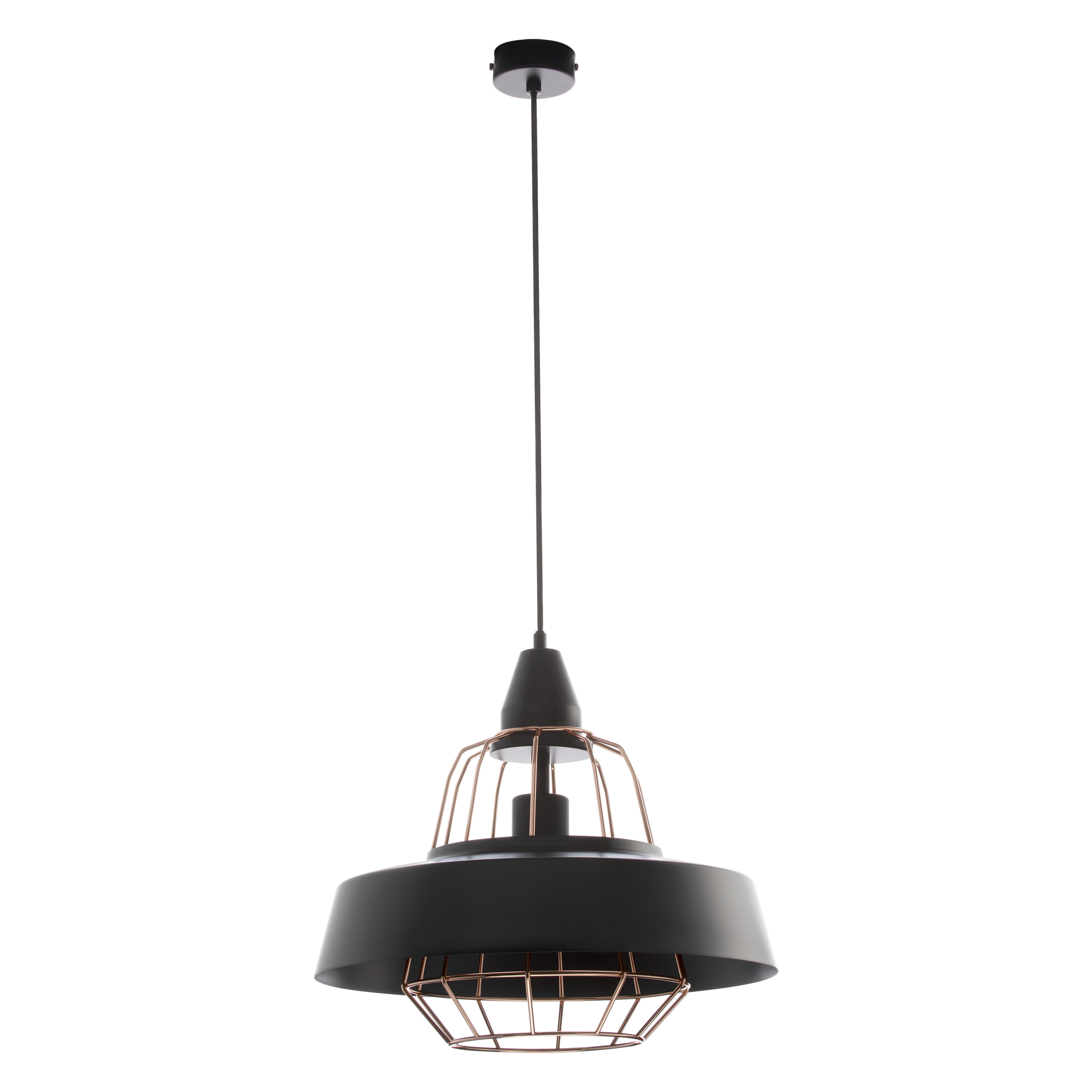 ORNO DEK. VISILICA “ROCCO 1P” 1xE27, CRNA/BAKAR, fi 400x900mm ORNO DEK. VISILICA “ROCCO 1P” 1xE27, CRNA/BAKAR, fi 400x900mm