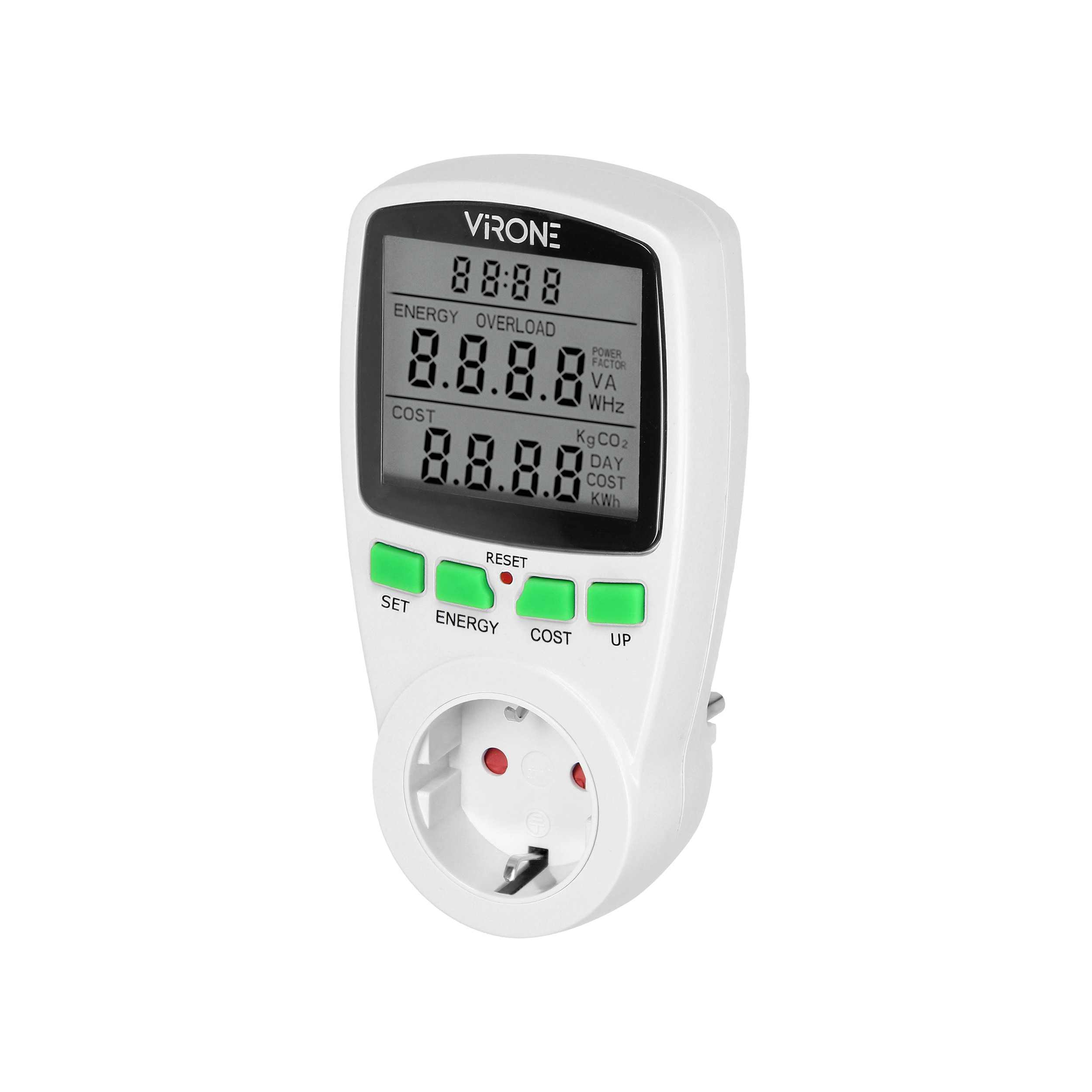 ORNO MJERAČ POTROŠNJE ELEKTRIČNE ENERGIJE, 3680W, 16A, LCD DISPLAY