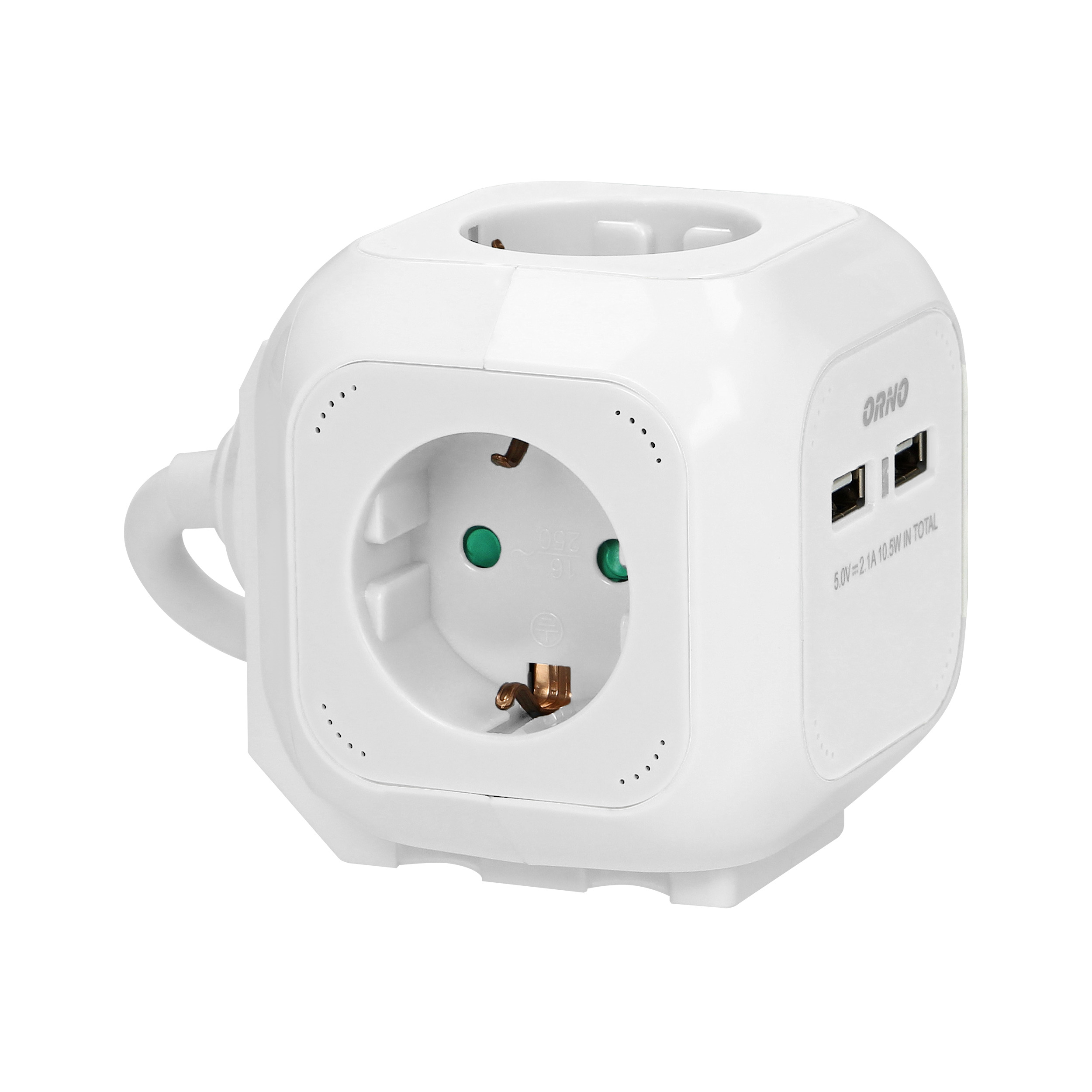 ORNO PRODUŽNI KABEL “KOCKA” 4xŠUKO, 2xUSB, 1,4m KABLA, BIJELA