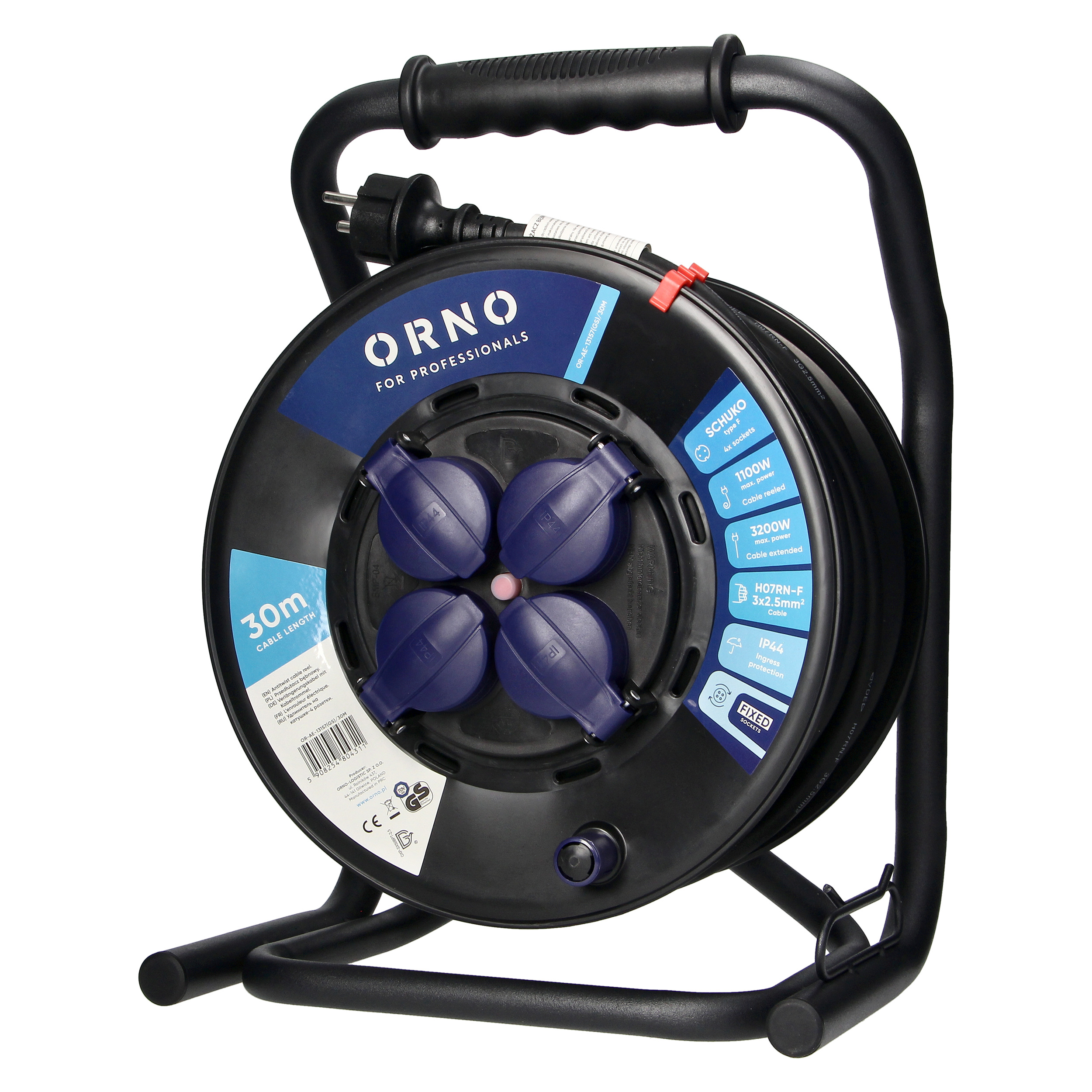 ORNO KABELSKA MOT. GN/J-H07RN-F 30m, 3×2,5mm2, IP44 (07901835)