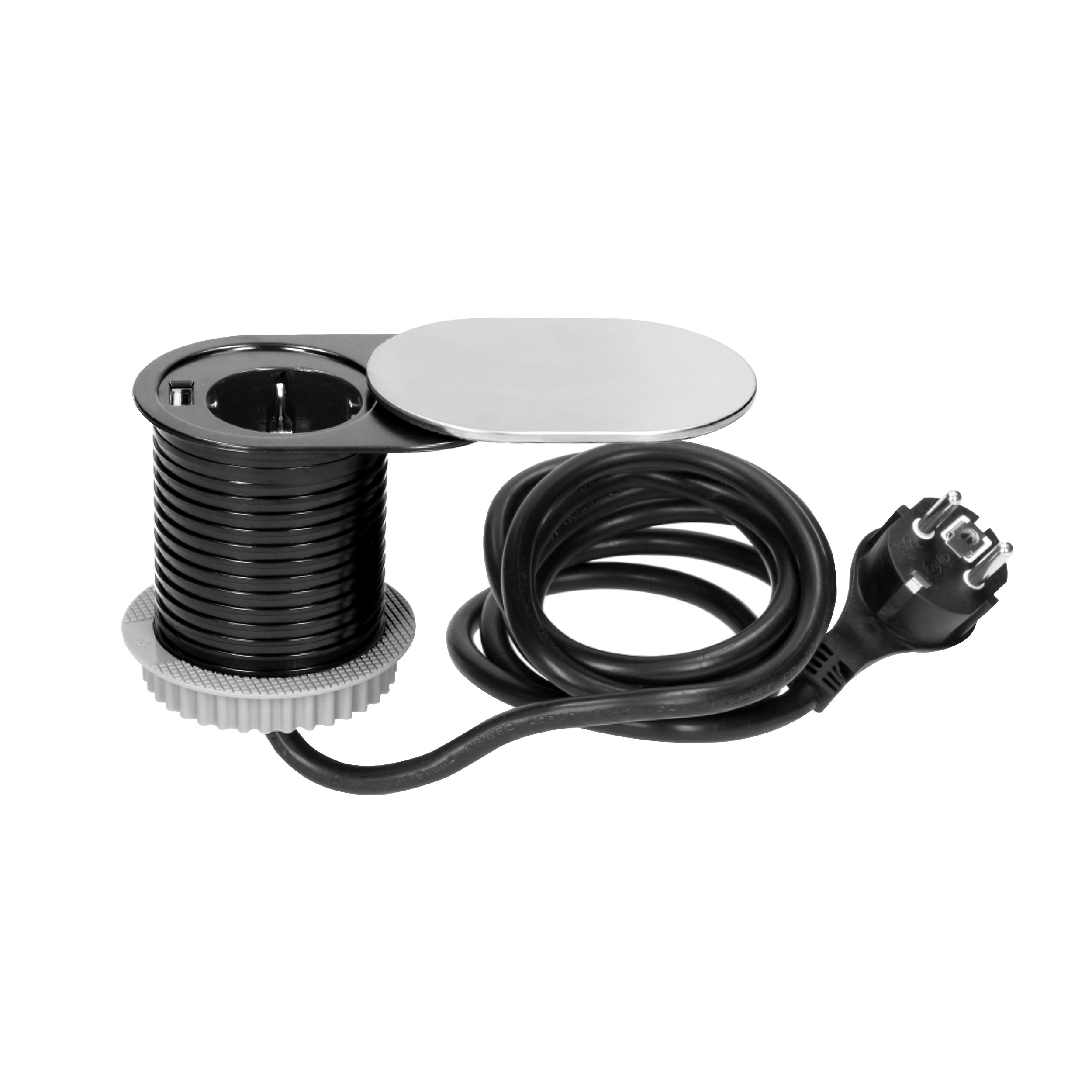 ORNO UGRAD. UTIČNICA ZA NAMJEŠTAJ SA KAB. 1,9m, 1xUSB,1xŠUKO, KLIZNA, SIVA, EOL ORNO UGRAD. UTIČNICA ZA NAMJEŠTAJ SA KAB. 1,9m, 1xUSB,1xŠUKO, KLIZNA, SIVA, EOL