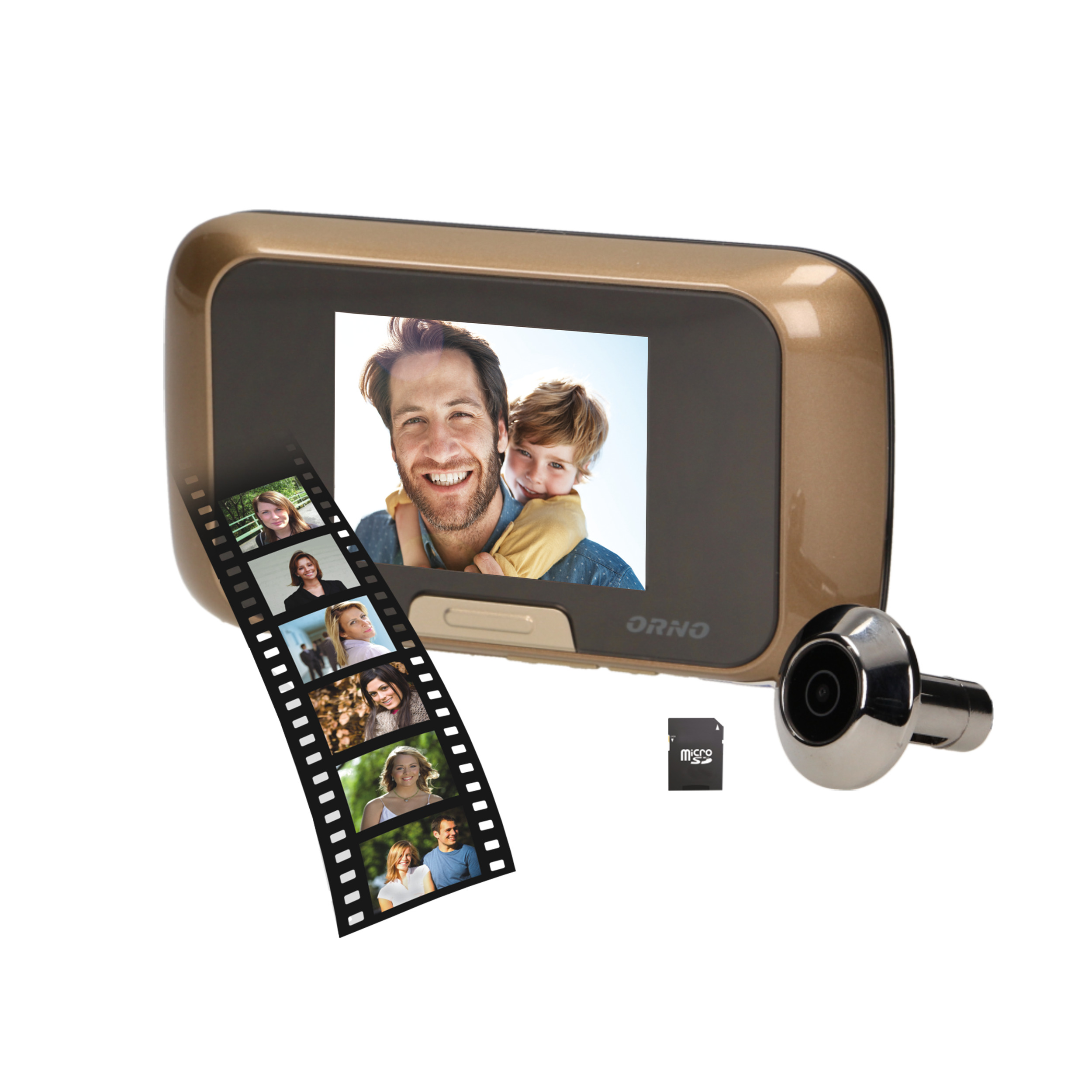 ORNO DIGITALNA “ŠPIJUNKA” ZA VRATA OD 35-85mm, LCD 2,8″, 3xAA, ČITAČ SD KARTICA