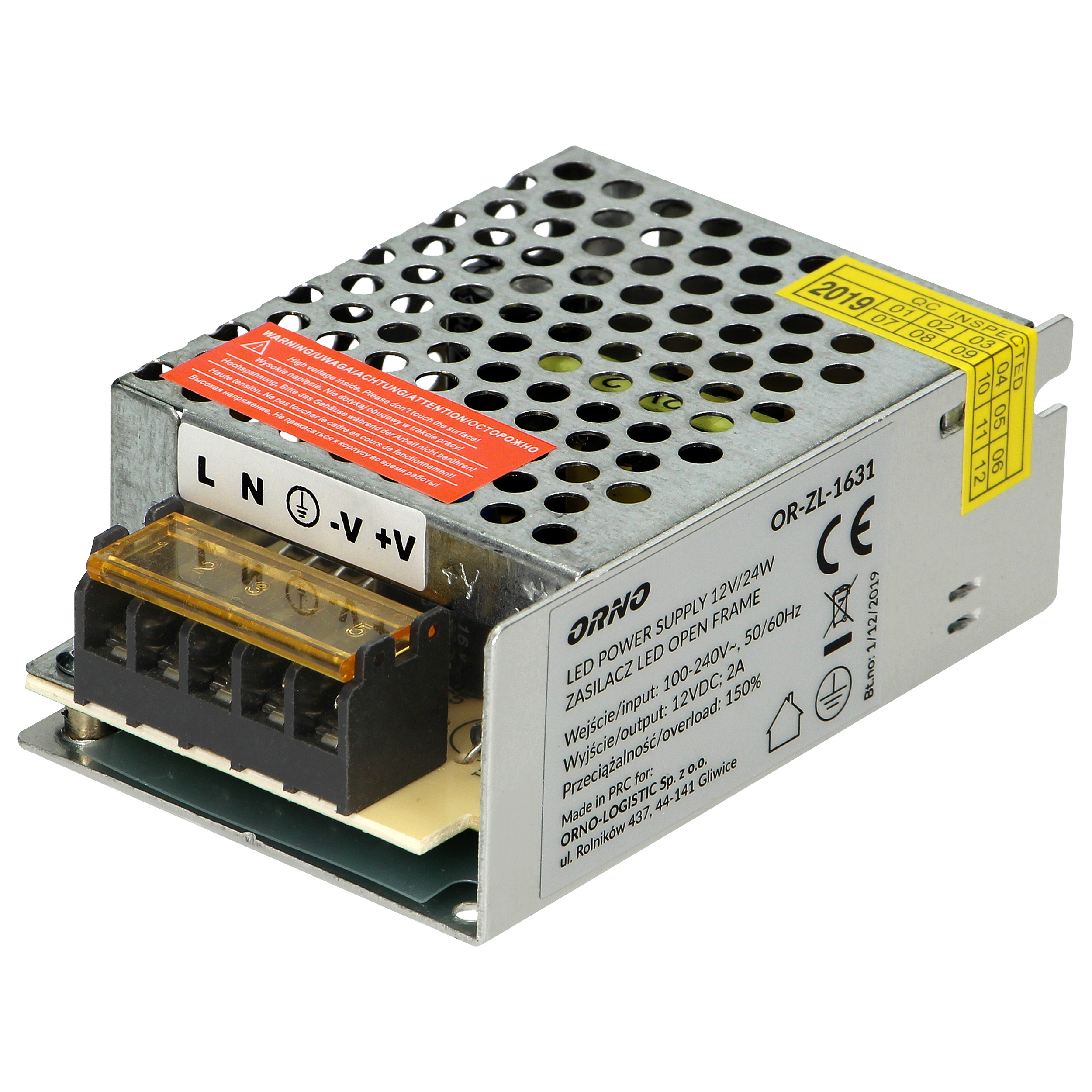 ORNO TRANSFORMATOR 24W, 12V, IP20, METAL CASE (07500243) ORNO TRANSFORMATOR 24W, 12V, IP20, METAL CASE (07500243)