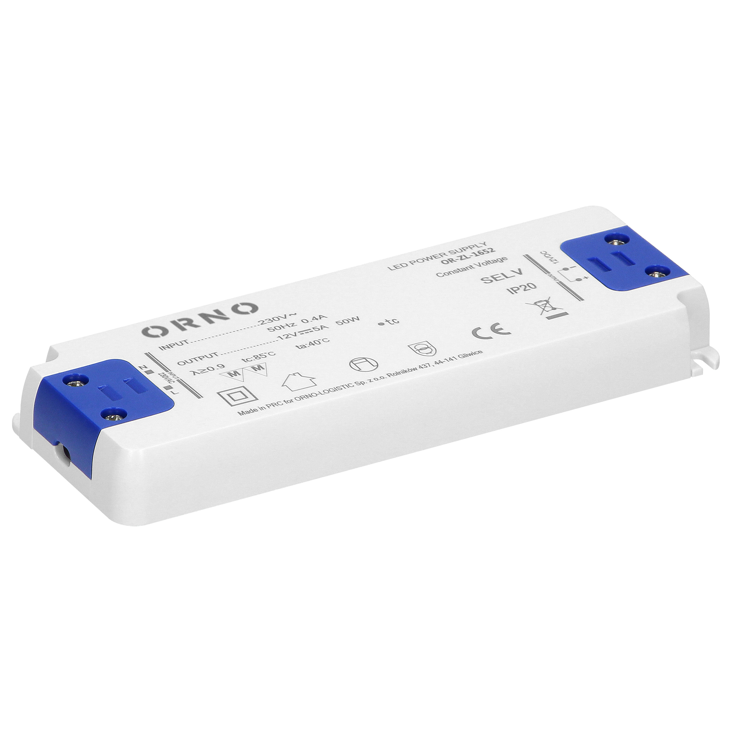 ORNO TRANS. 50W, 12V, IP20, 160×58,5x18mm ZA NAMJEŠTAJ