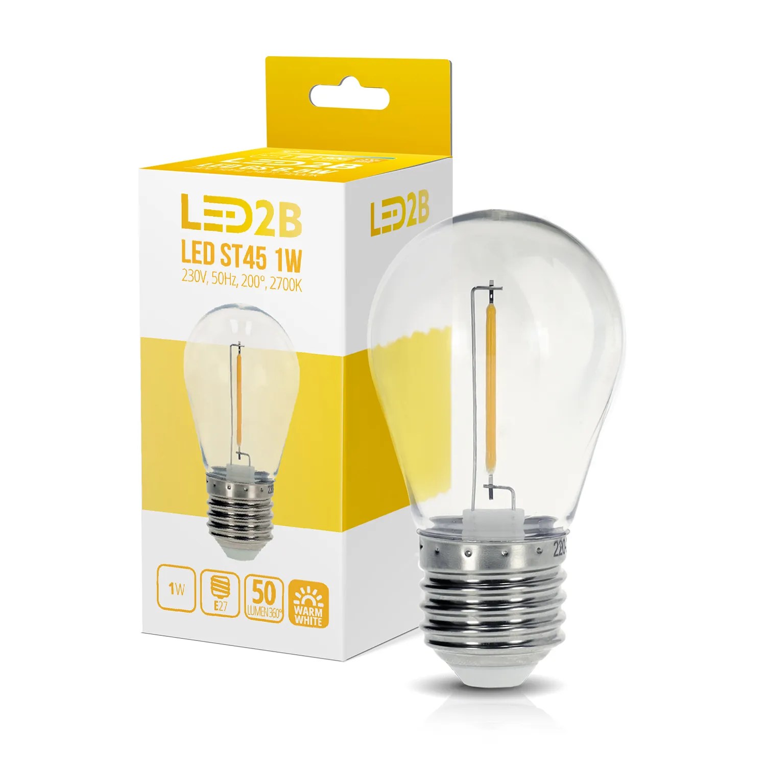 KOBI LED ŽAR. ZA GIRLANDE E27, ST45, 1W, 50lm, WARM WHITE