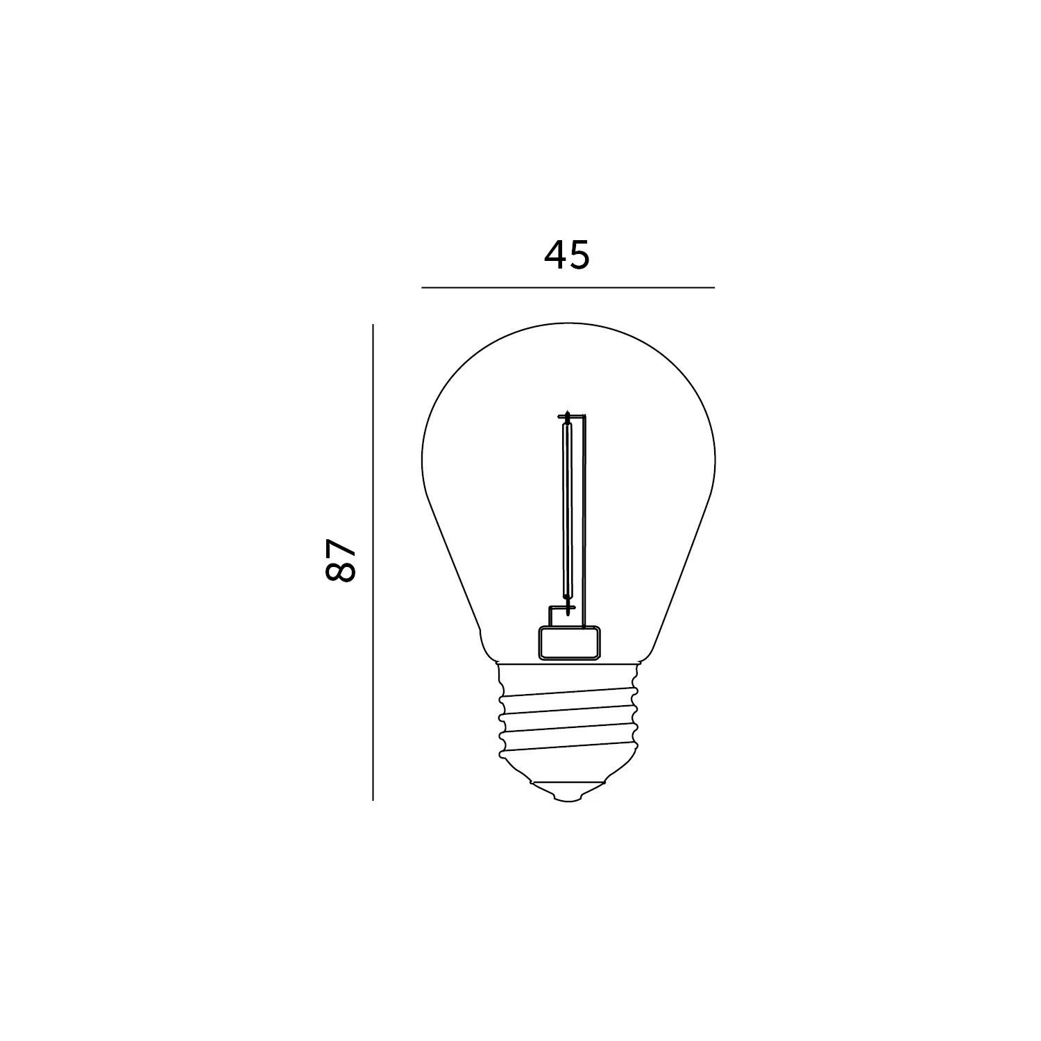KOBI LED ŽAR. ZA GIRLANDE E27, ST45, 1W, 50lm, WARM WHITE