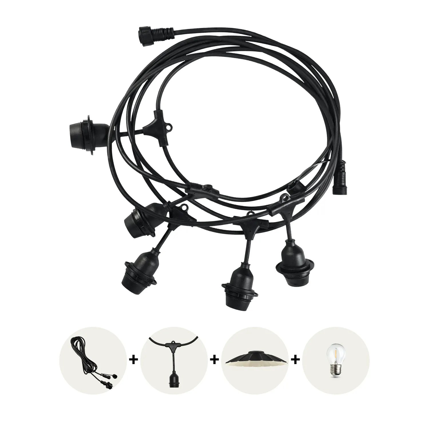 KOBI GIRLANDA “CRETE” 5m, 5xE27, IP44