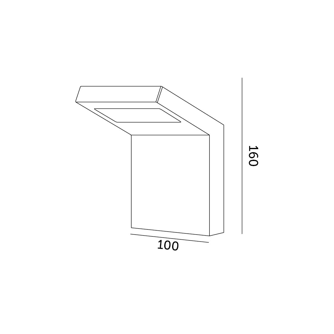 KOBI ZIDNA LED SVJ. “INDUO” 10W, 400lm, 4000K, IP54, CRNA