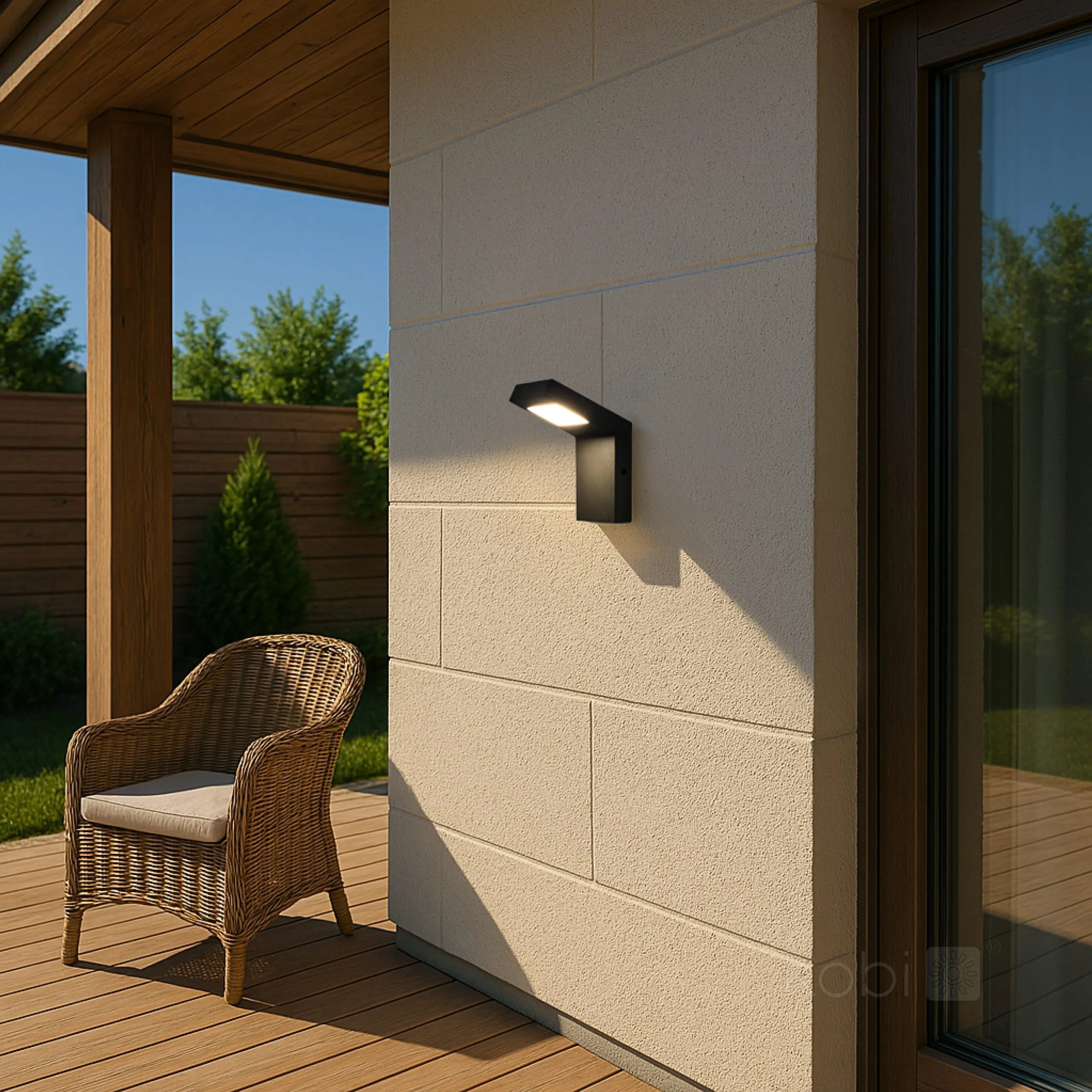 KOBI ZIDNA LED SVJ. “INDUO” 10W, 400lm, 4000K, IP54, CRNA