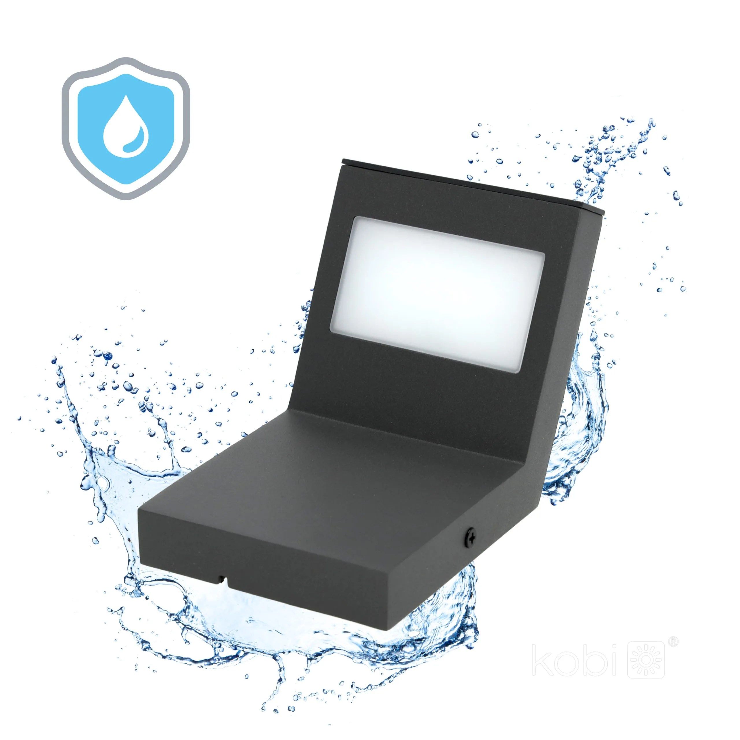 KOBI ZIDNA LED SVJ. “INDUO” 10W, 400lm, 4000K, IP54, CRNA