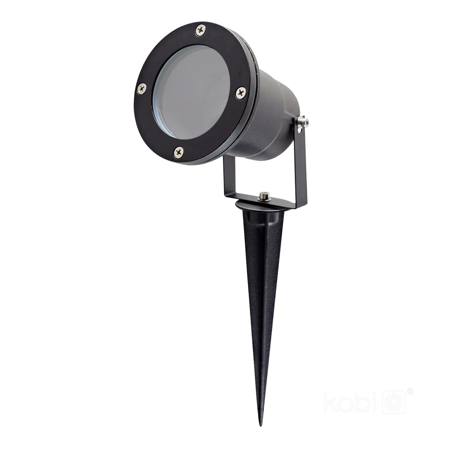 KOBI VRTNA SVJ. NA ŠILJKU 1xGU10, IP65, CRNA, ALUMINIJ (S1001)