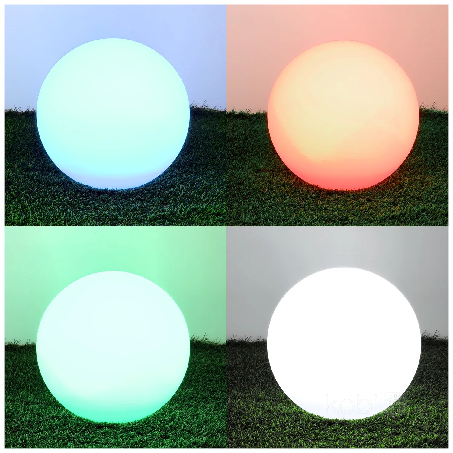 KOBI VRTNA SVJ. KUGLA SOLAR RGB+3000K, fi 300mm