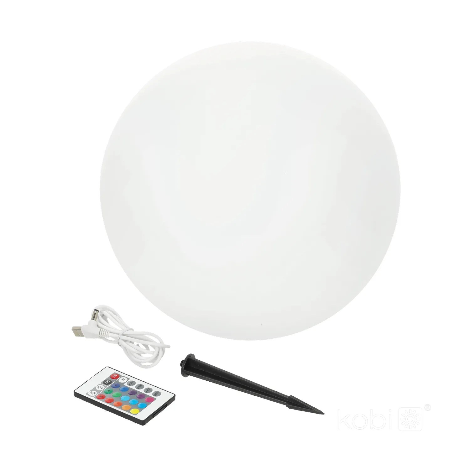 KOBI VRTNA SVJ. KUGLA SOLAR RGB+3000K, fi 300mm