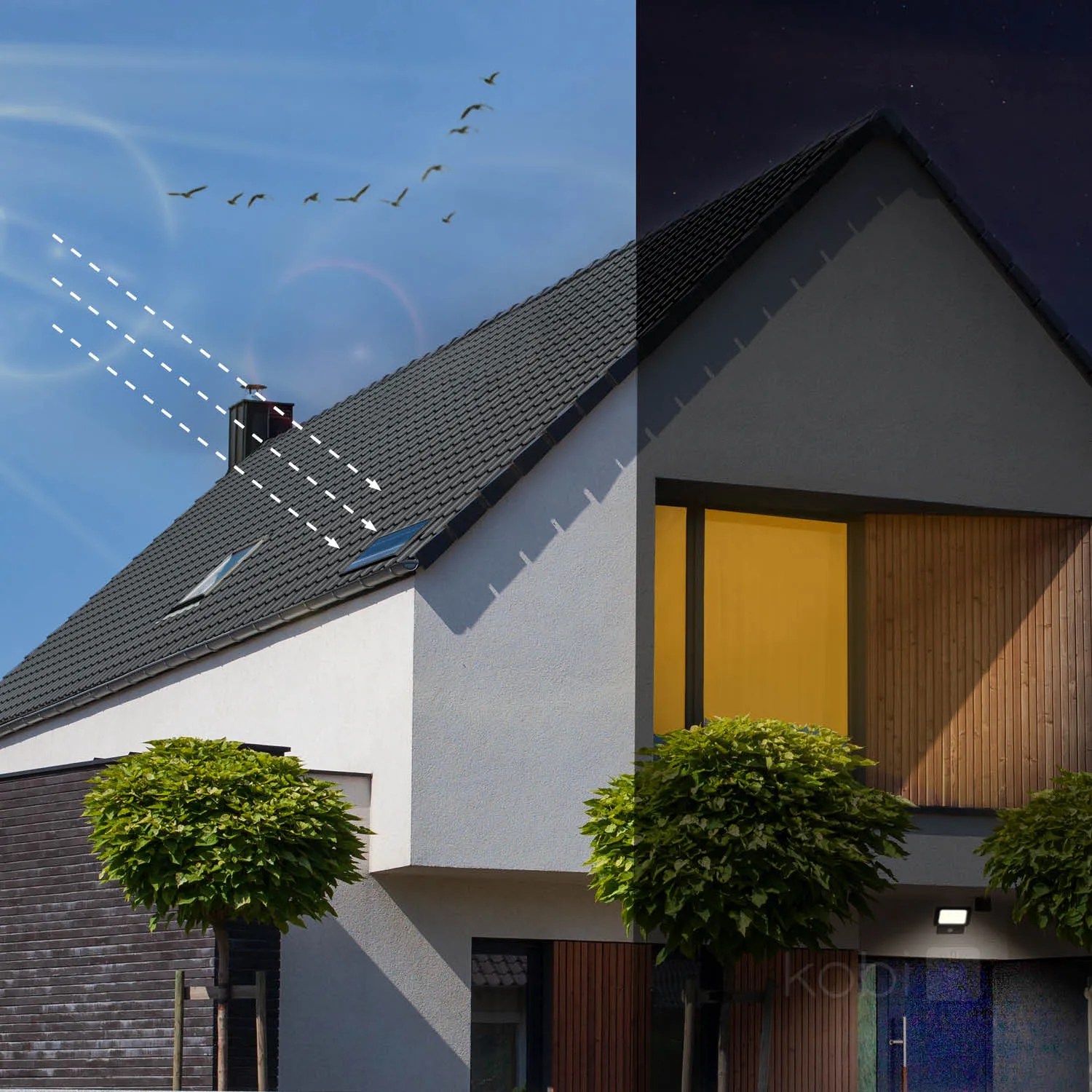 KOBI SOLARNI LED REFLEKTOR SA SENZOROM 20W 6500K IP65