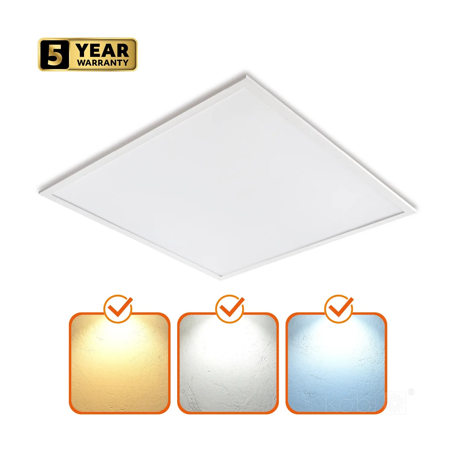KOBI LED PANEL BACK-LIT 130lm/W 595x595x32mm, 25/36/40W, 3CCT, UGR