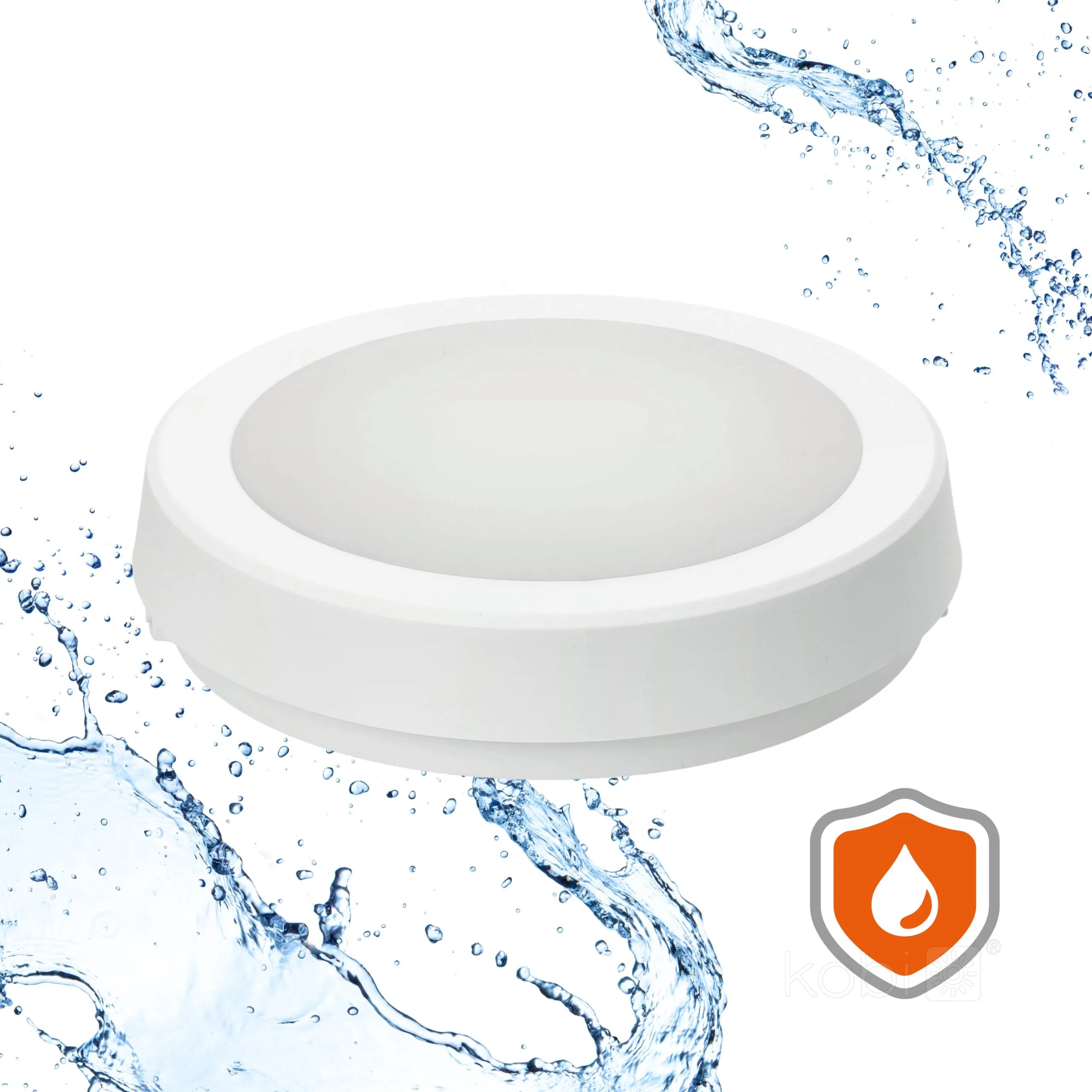 KOBI LED PLAF. OKR. “NAIROS” BIJELA 12W, 3CCT, 1260lm, IP65, fi 200mm