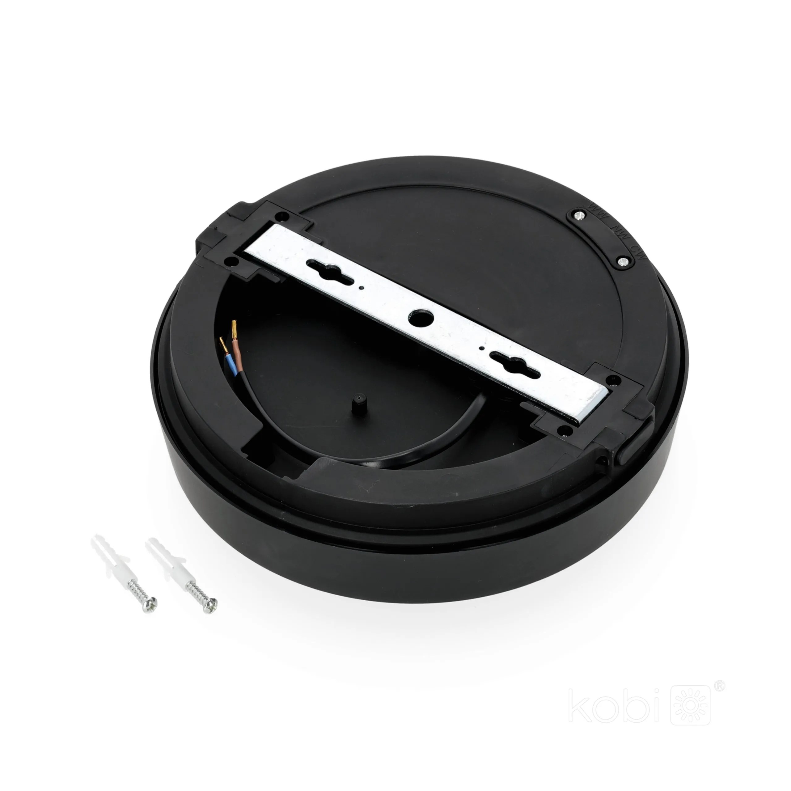 KOBI LED PLAF. OKR. “NAIROS” CRNA 12W, 3CCT, 1260lm, IP65, fi 200mm