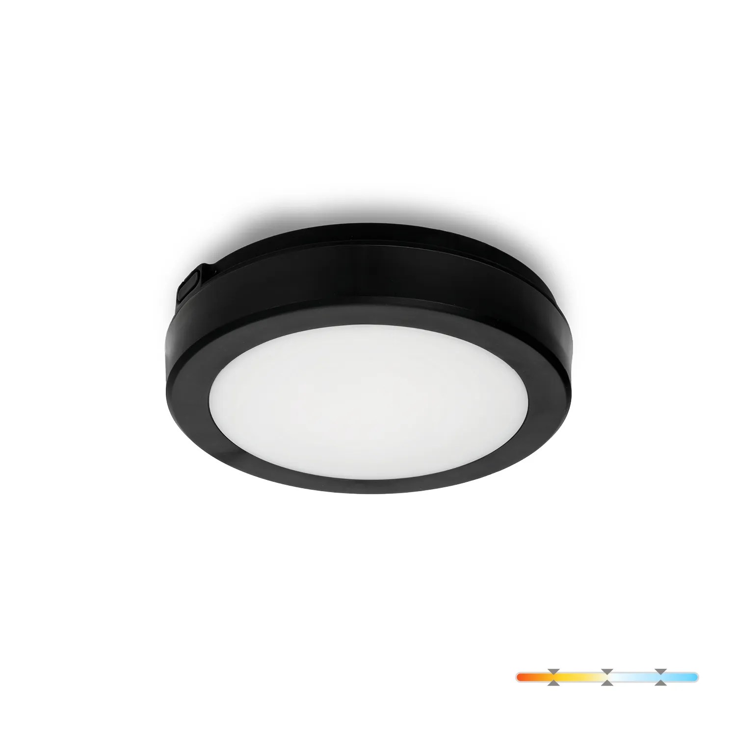 KOBI LED PLAF. OKR. “NAIROS” CRNA 12W, 3CCT, 1260lm, IP65, fi 200mm